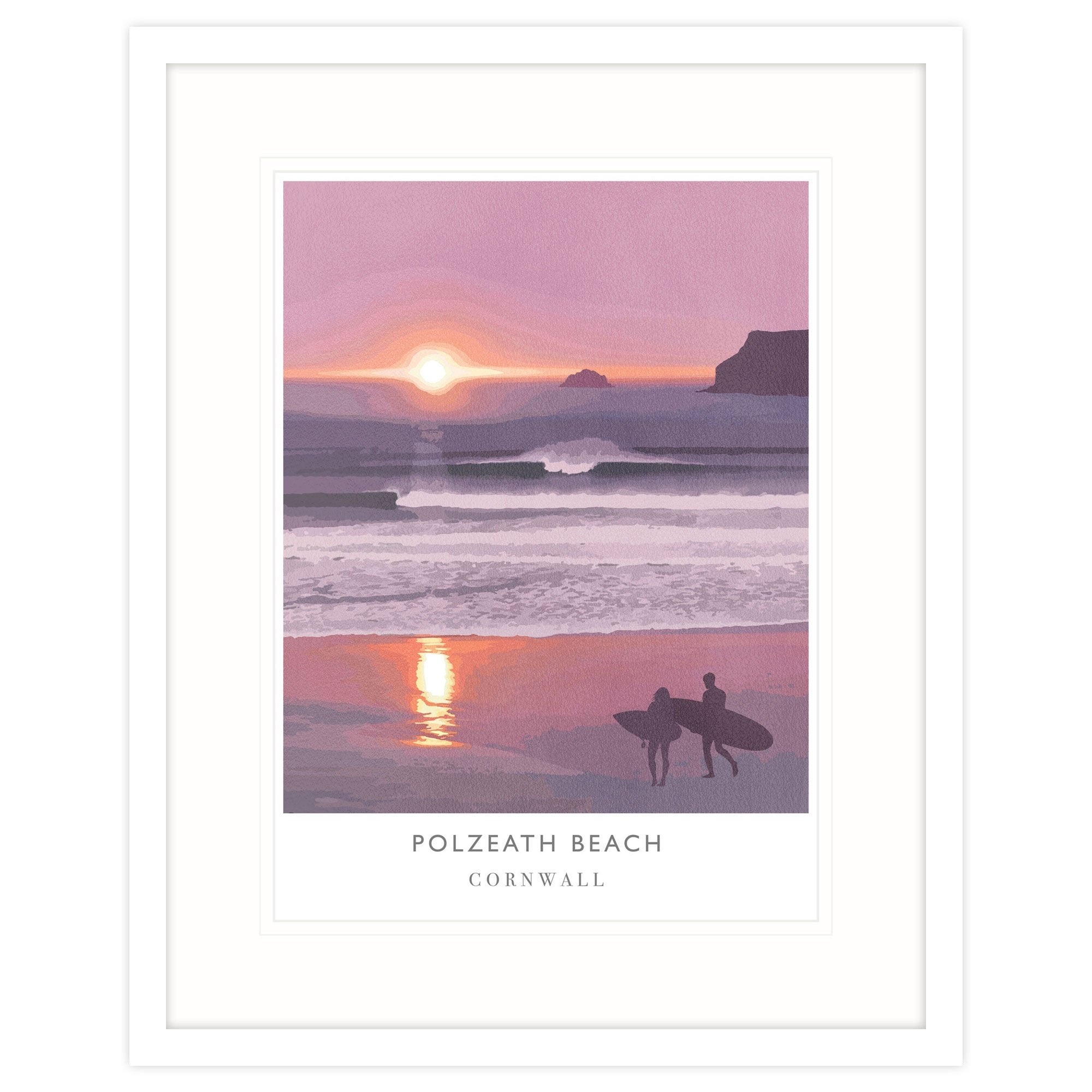Polzeath Sunset Framed Print