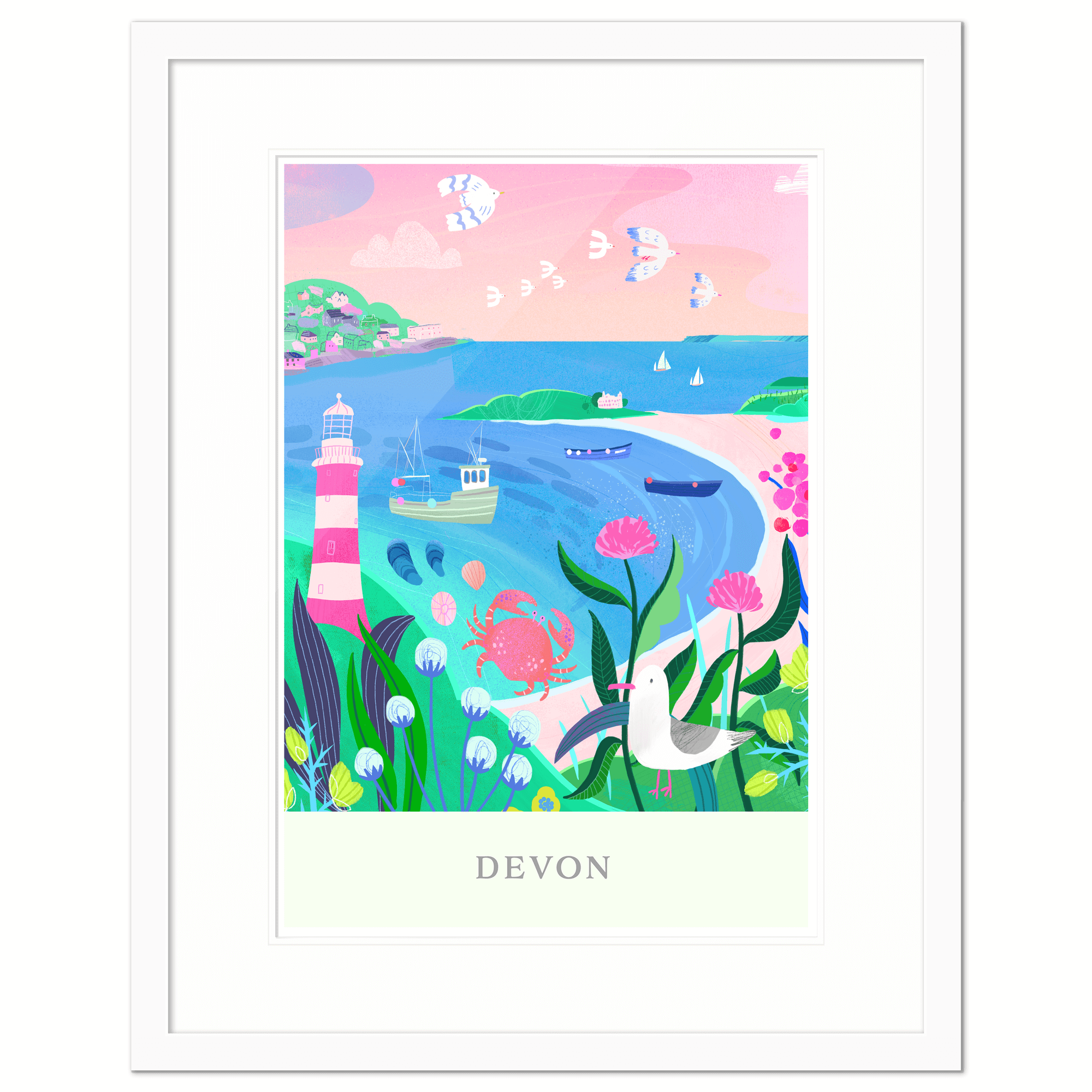 Devon Brights Small Framed Print