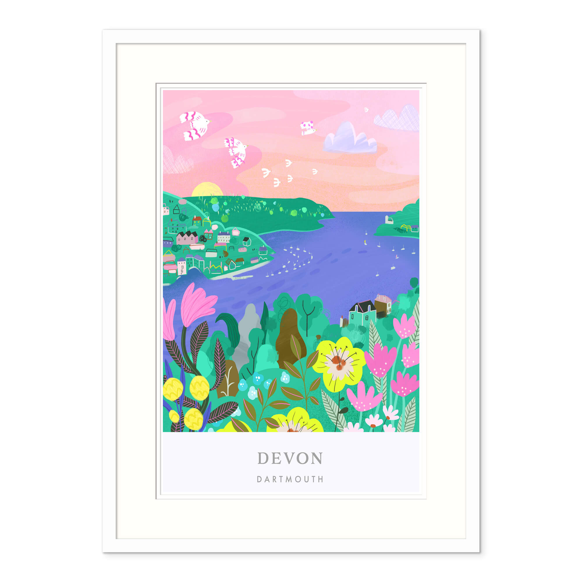 Dartmouth Brights Med Framed Print