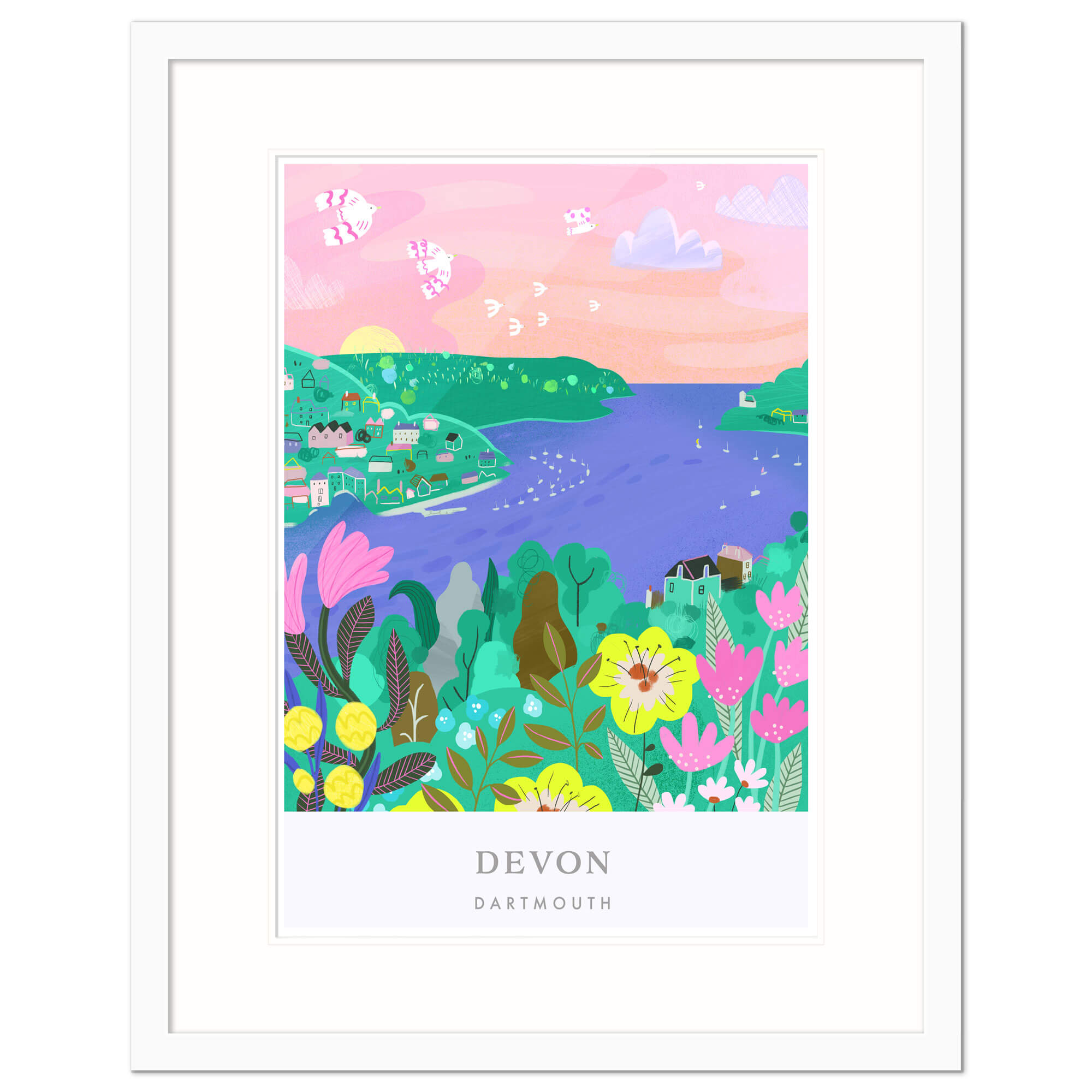 Dartmouth Brights Small Framed Print