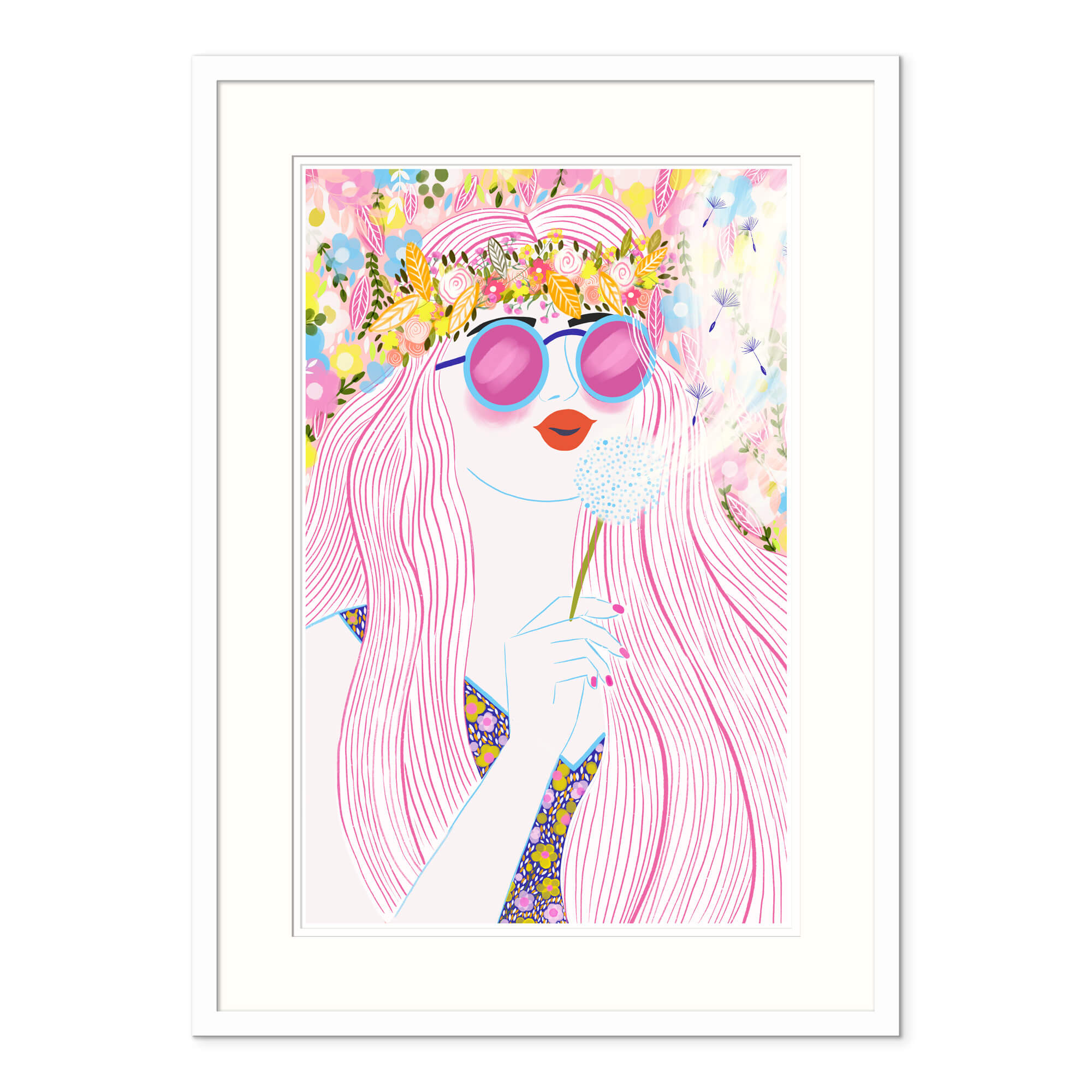 Festival Vibes Large Framed Print