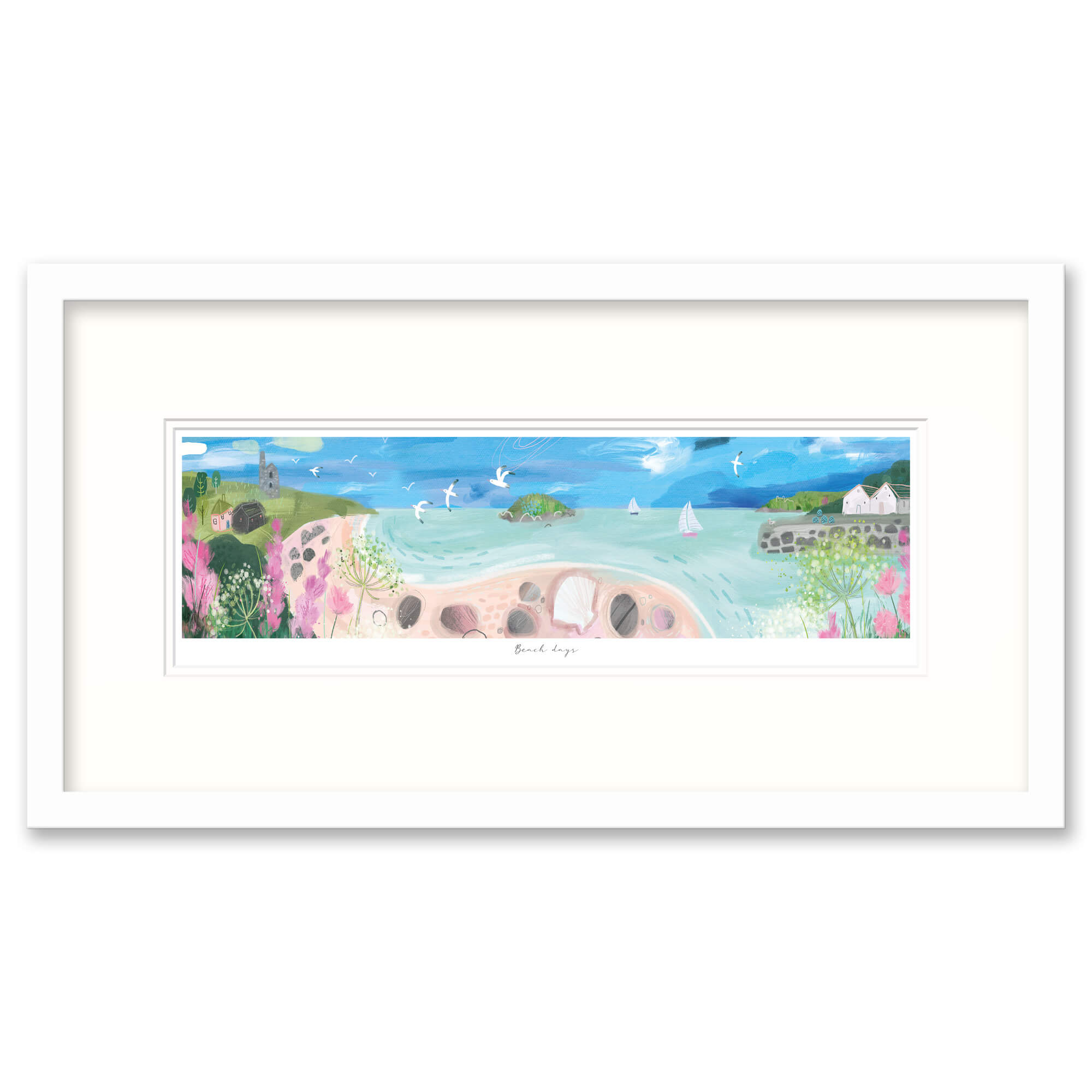 Beach Days Framed Print