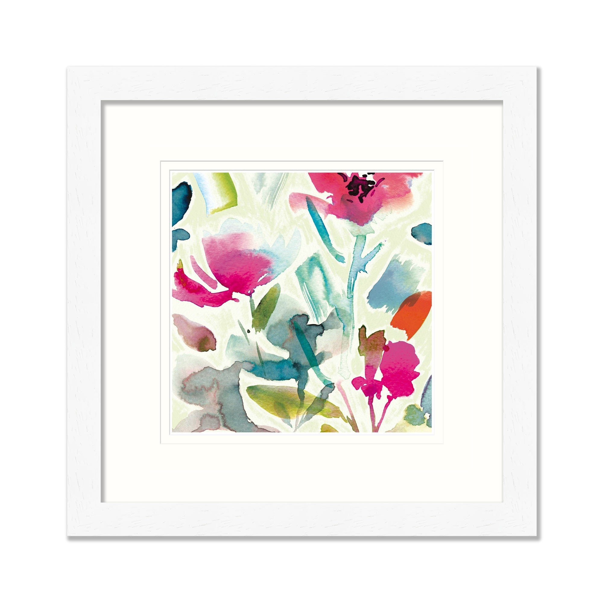 Watercolour Blooms Medium Framed Print