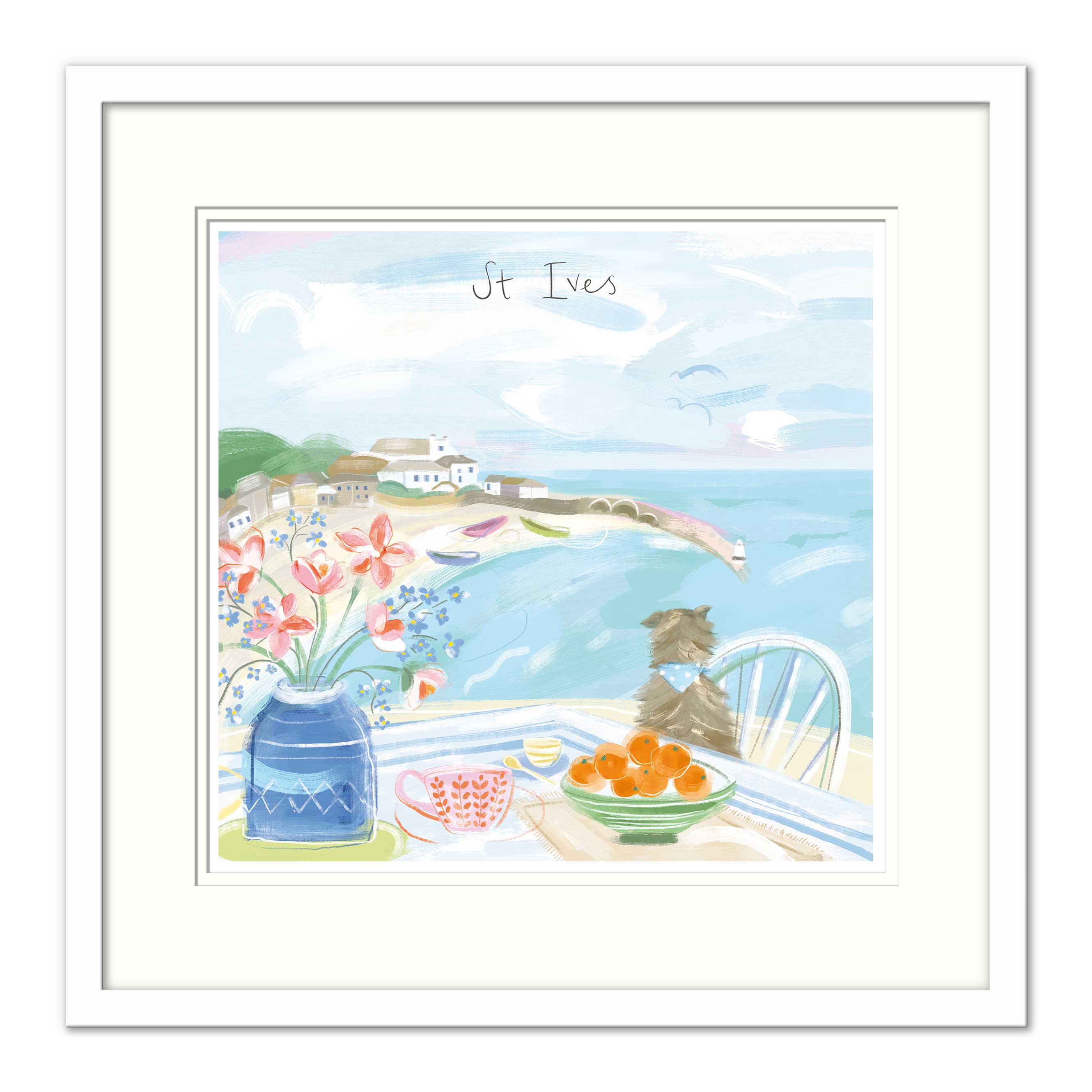 St Ives Window View Small Framed Print
