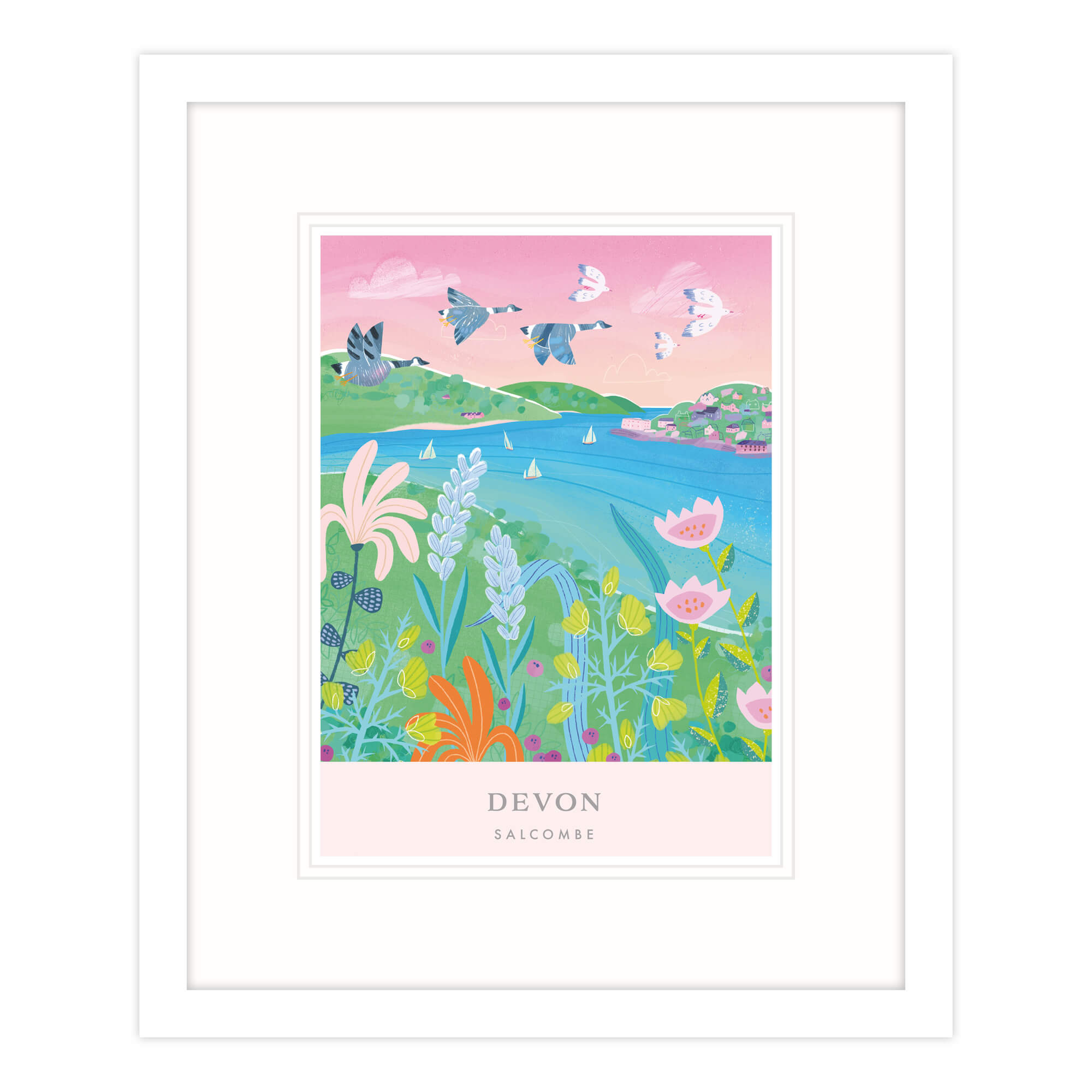 Salcombe Brights Framed Print