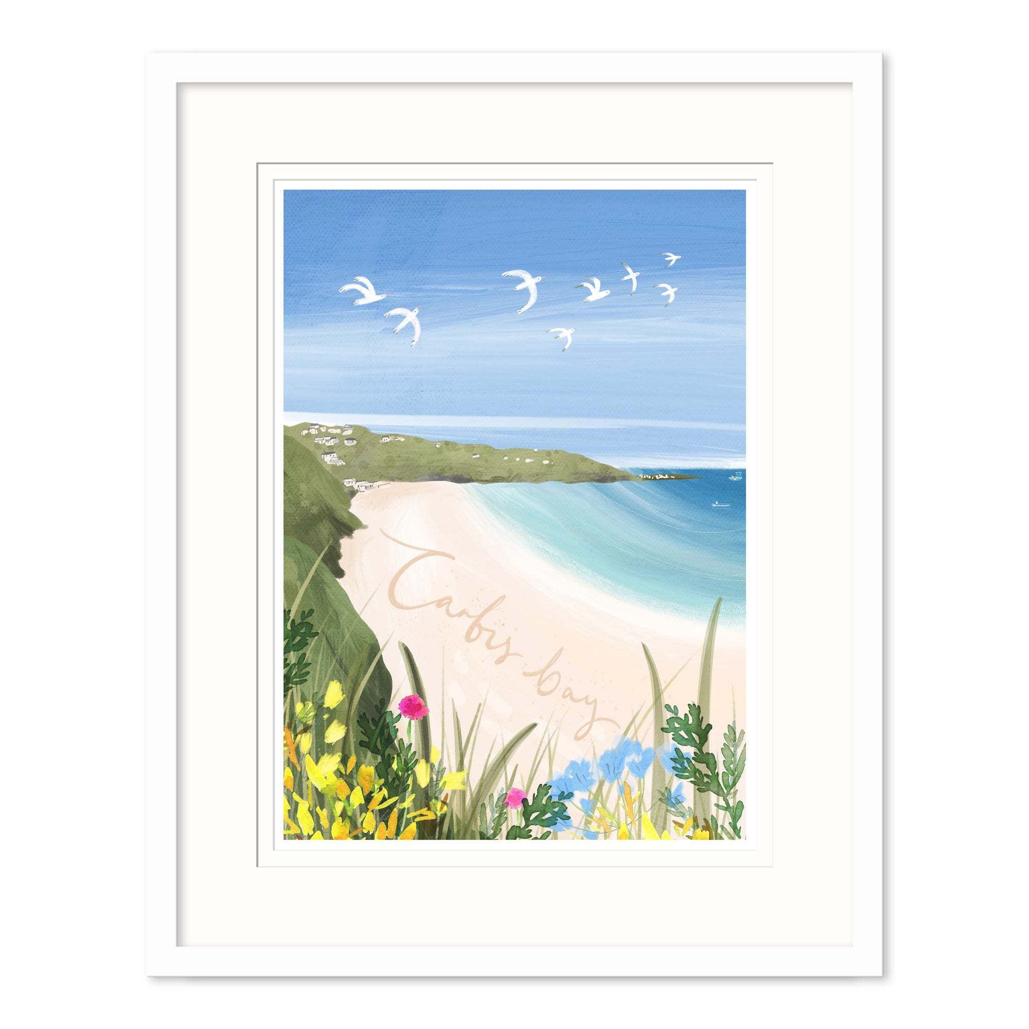 Painterly Carbis Bay Framed Print