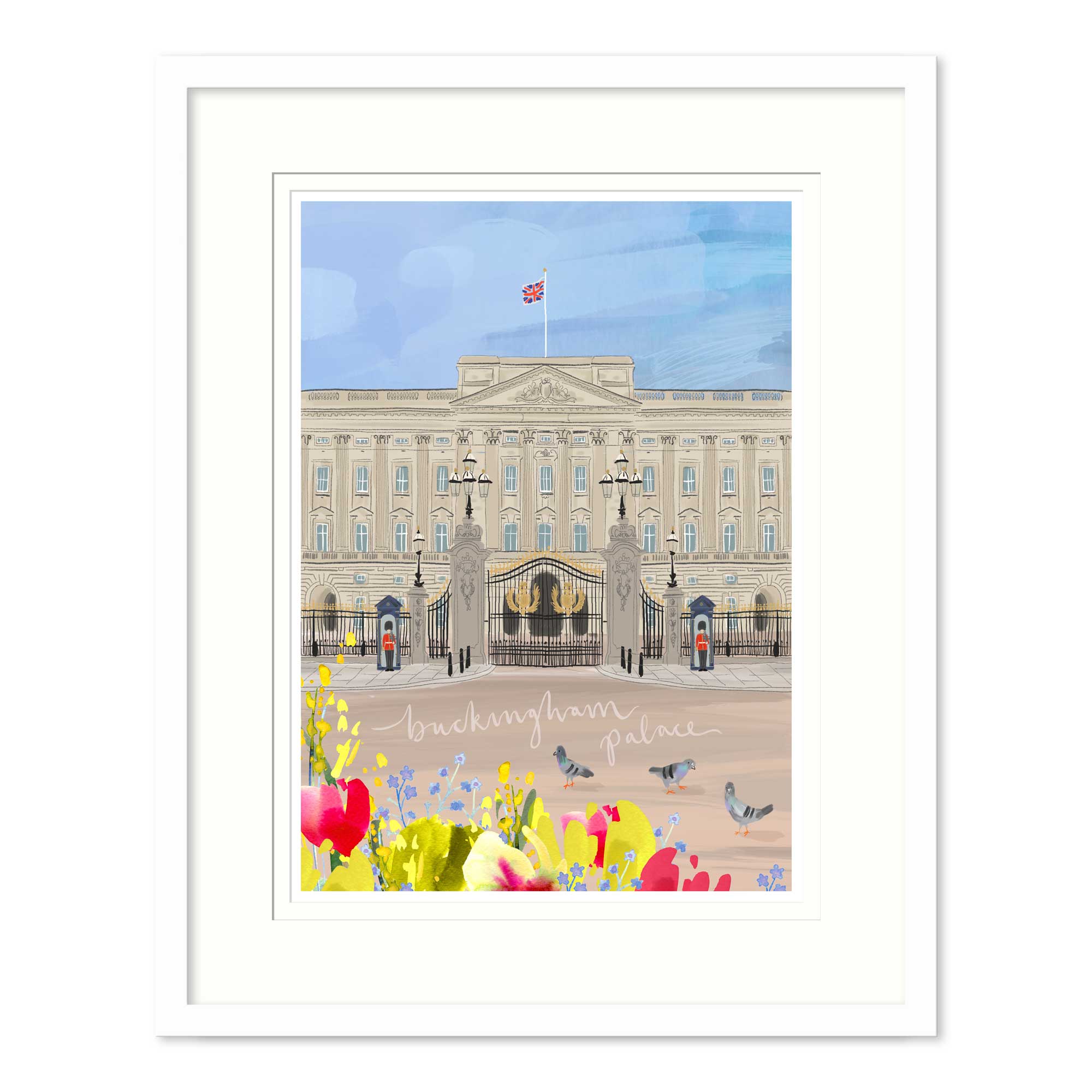 Buckingham Palace Med Framed Print