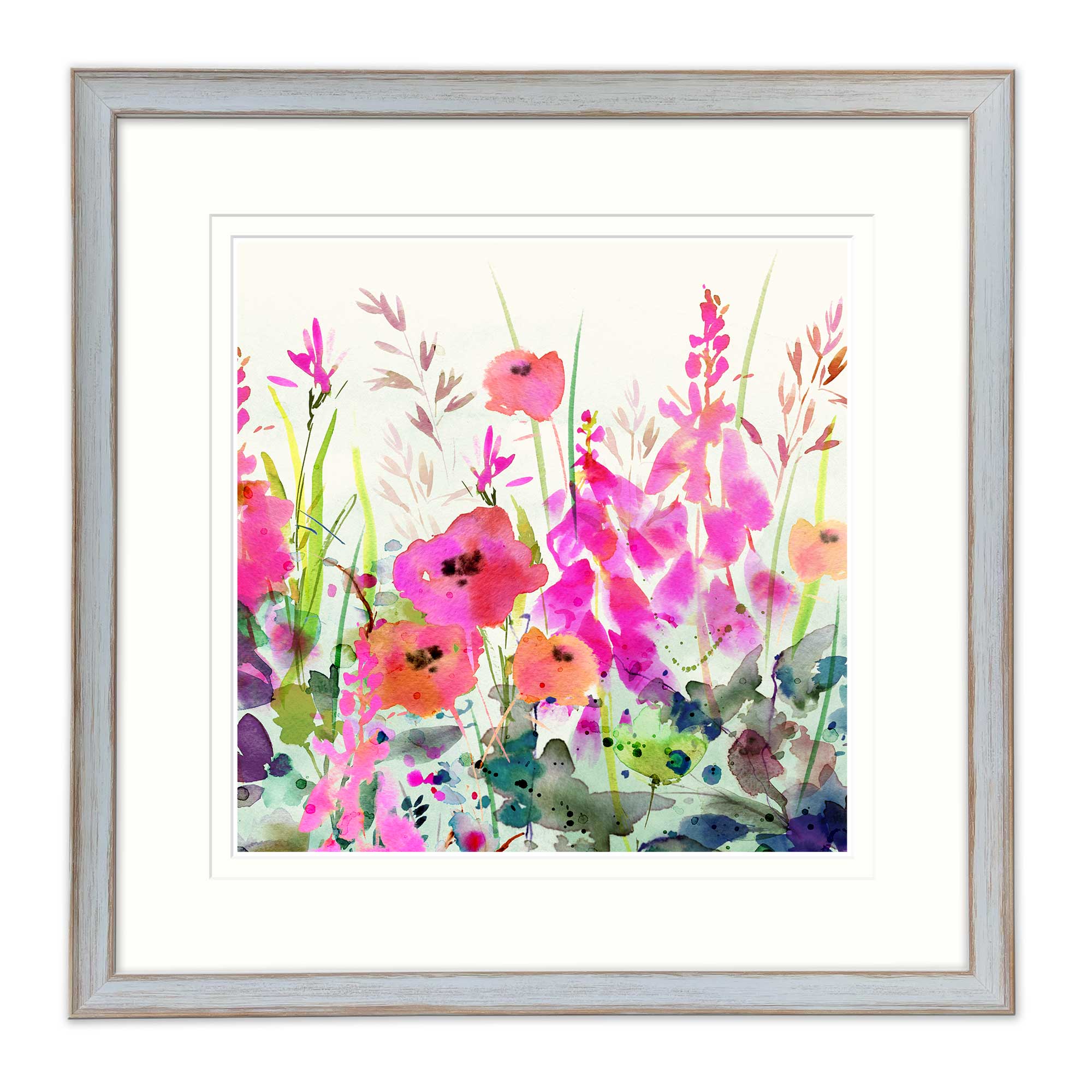 Foxglove & Poppy Large Framed Print