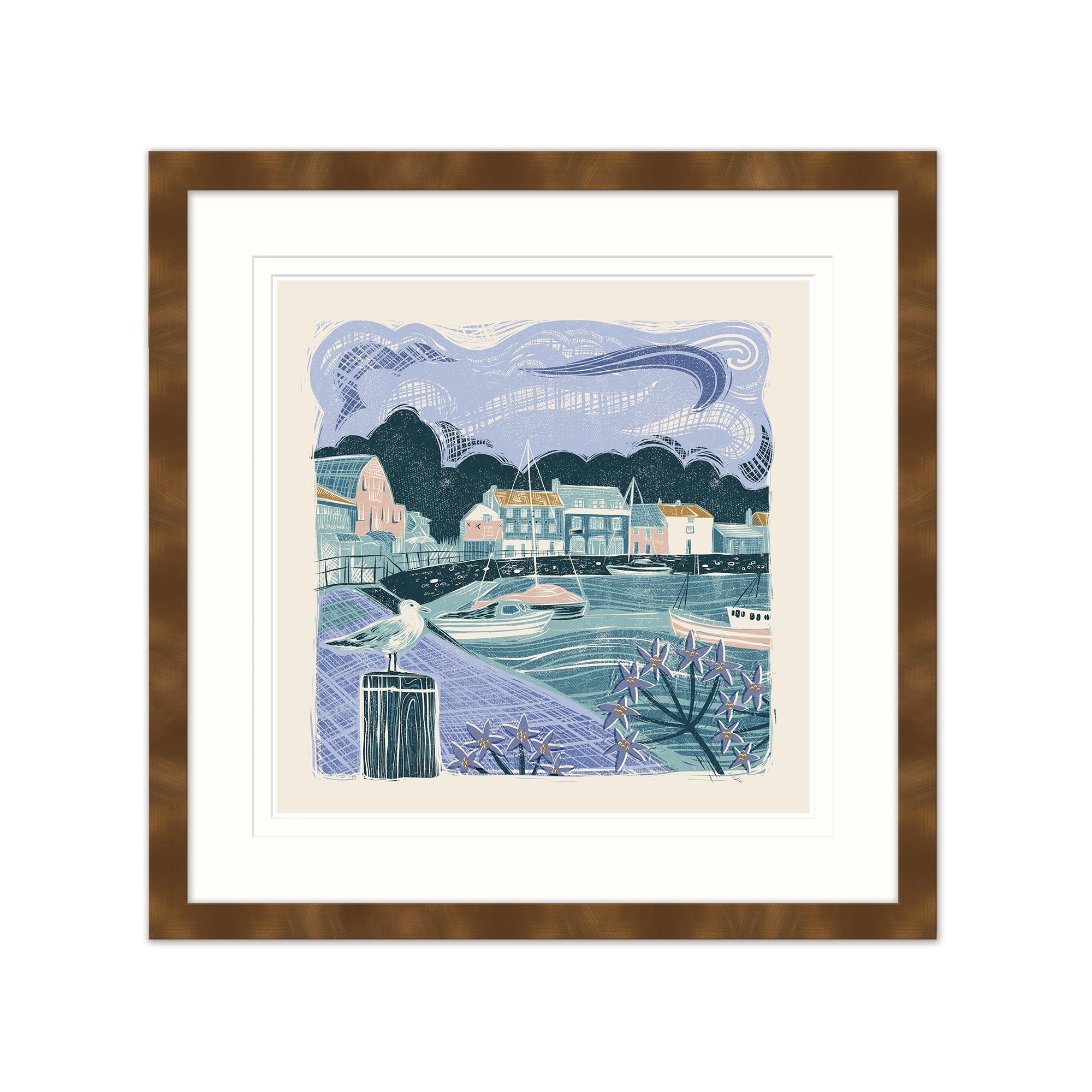 Padstow Quay Summer Framed Print