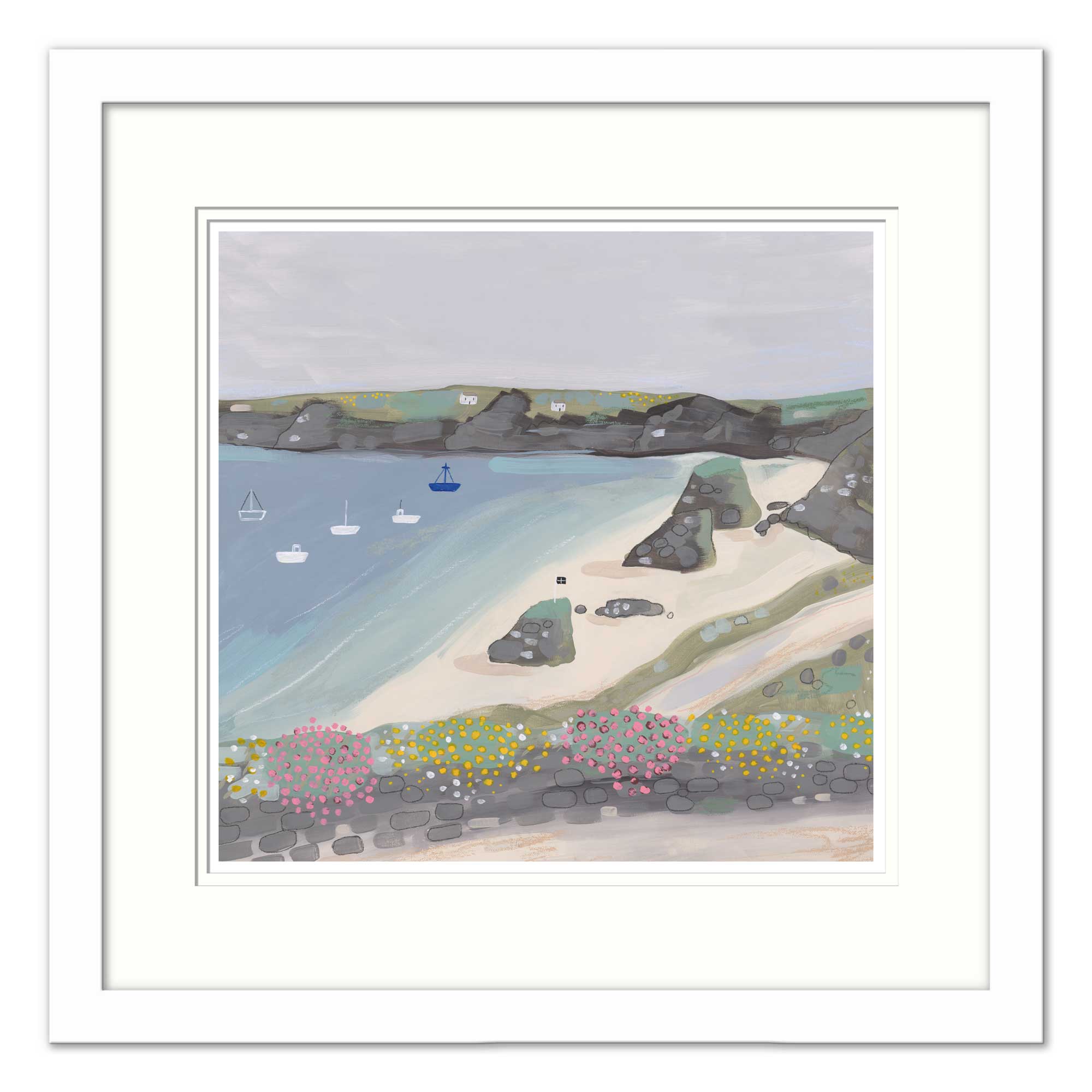 Three Rocks Med Framed Print