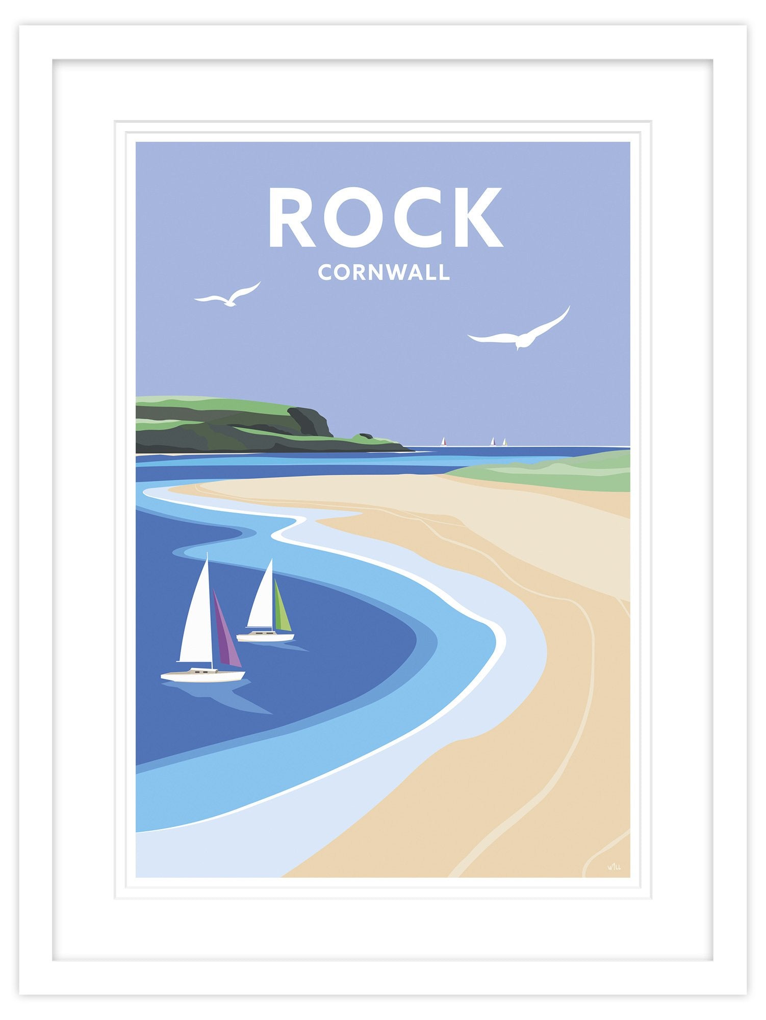 Rock Cornwall Small Framed Print