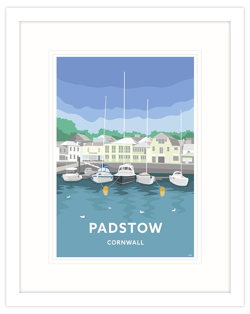 Blue Skies Padstow Travel Framed Print