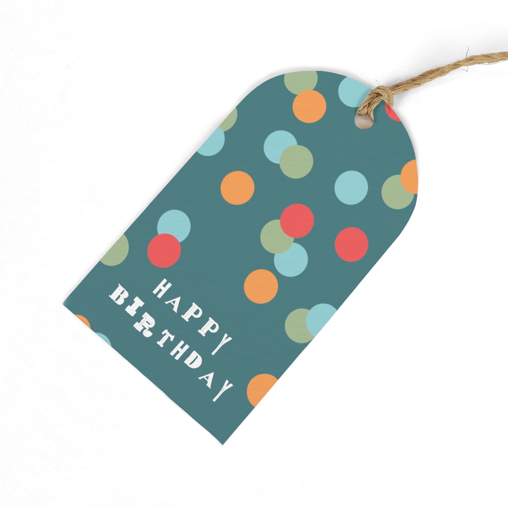 Teal Confetti Gift Tags (Pack of 6)