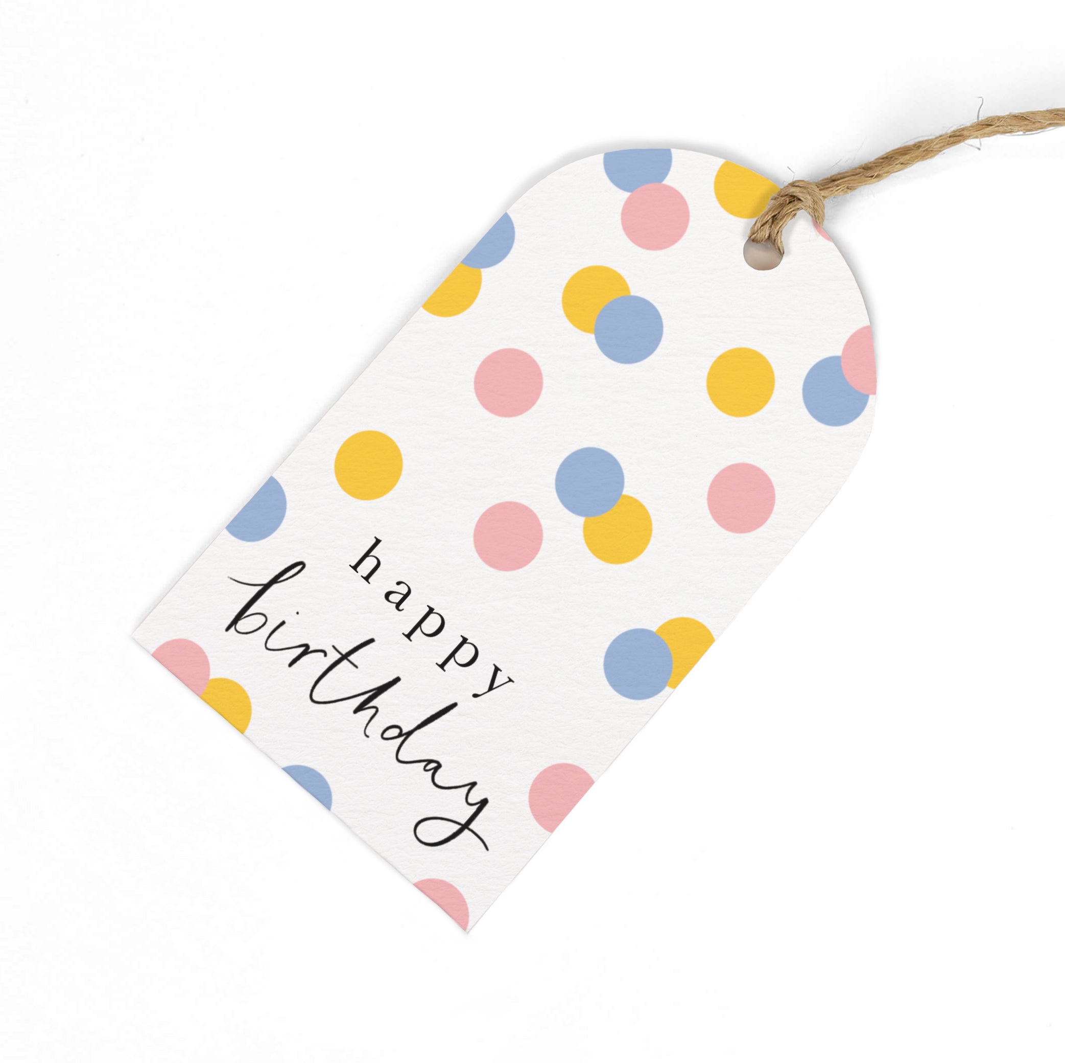 Confetti Birthday Gift Tags (Pack of 6)