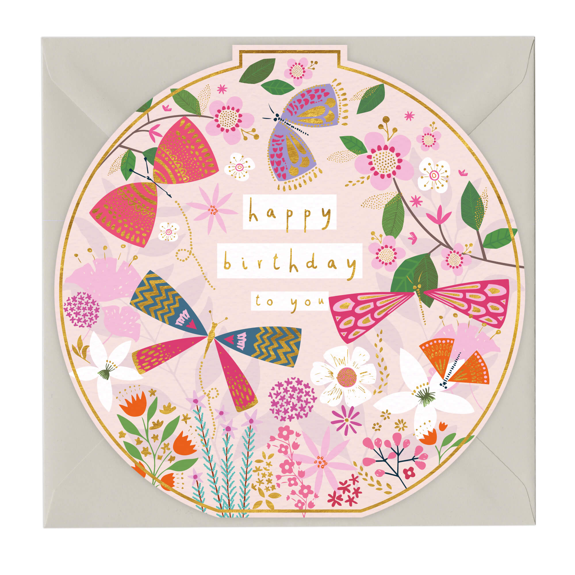 Happy Birthday To You Round Card