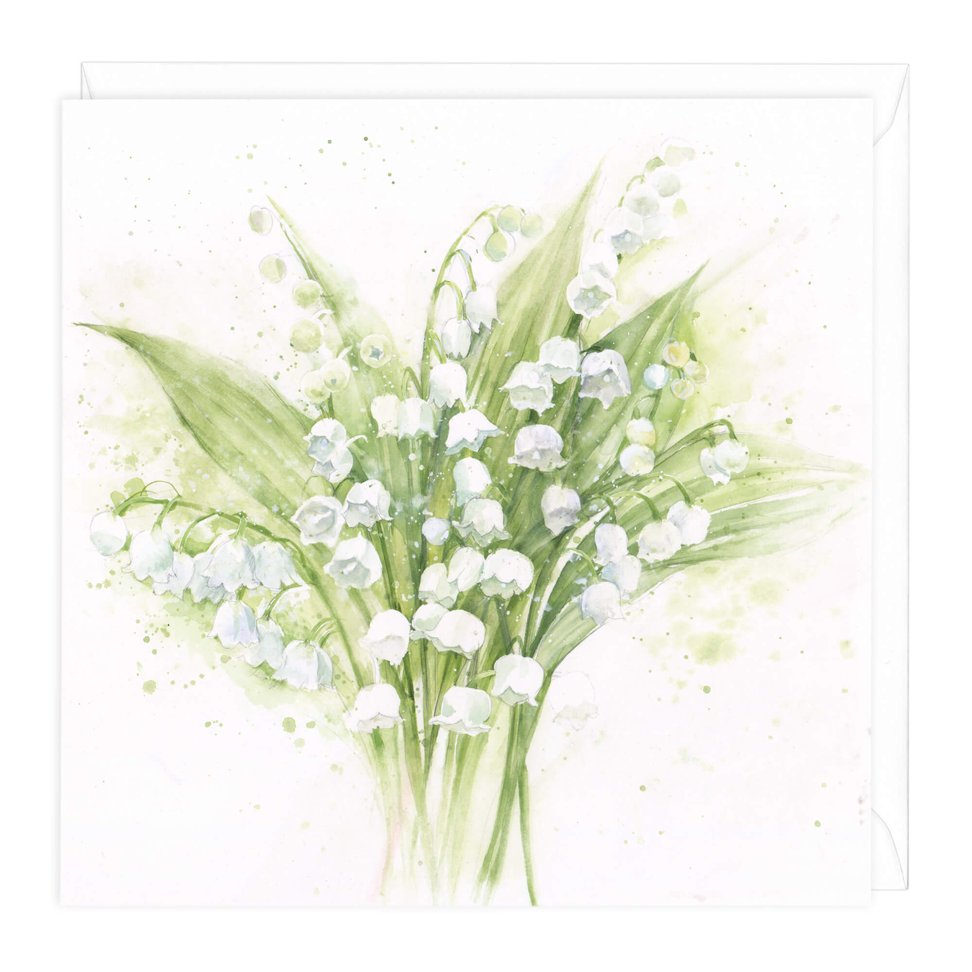 Lily Of The Valley Floral Art Card