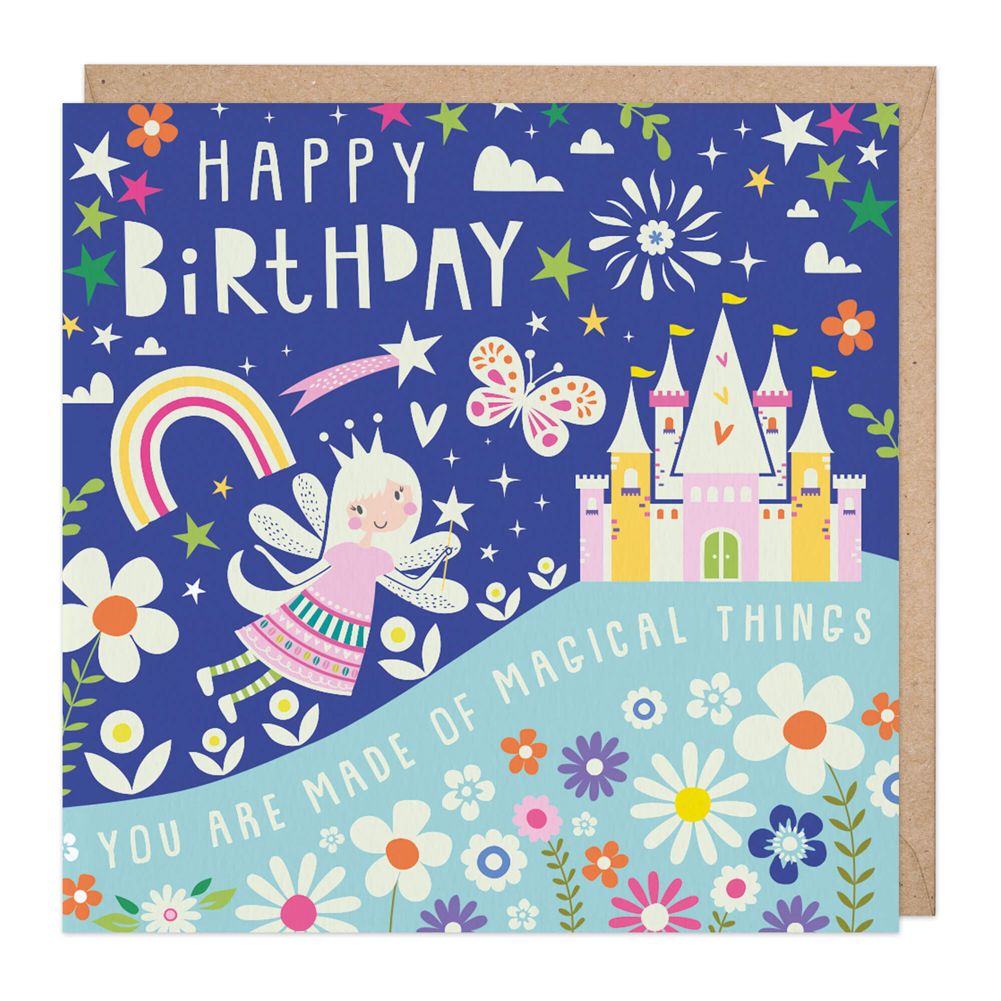 Glow In The Dark Fairy Castle Birthday Card