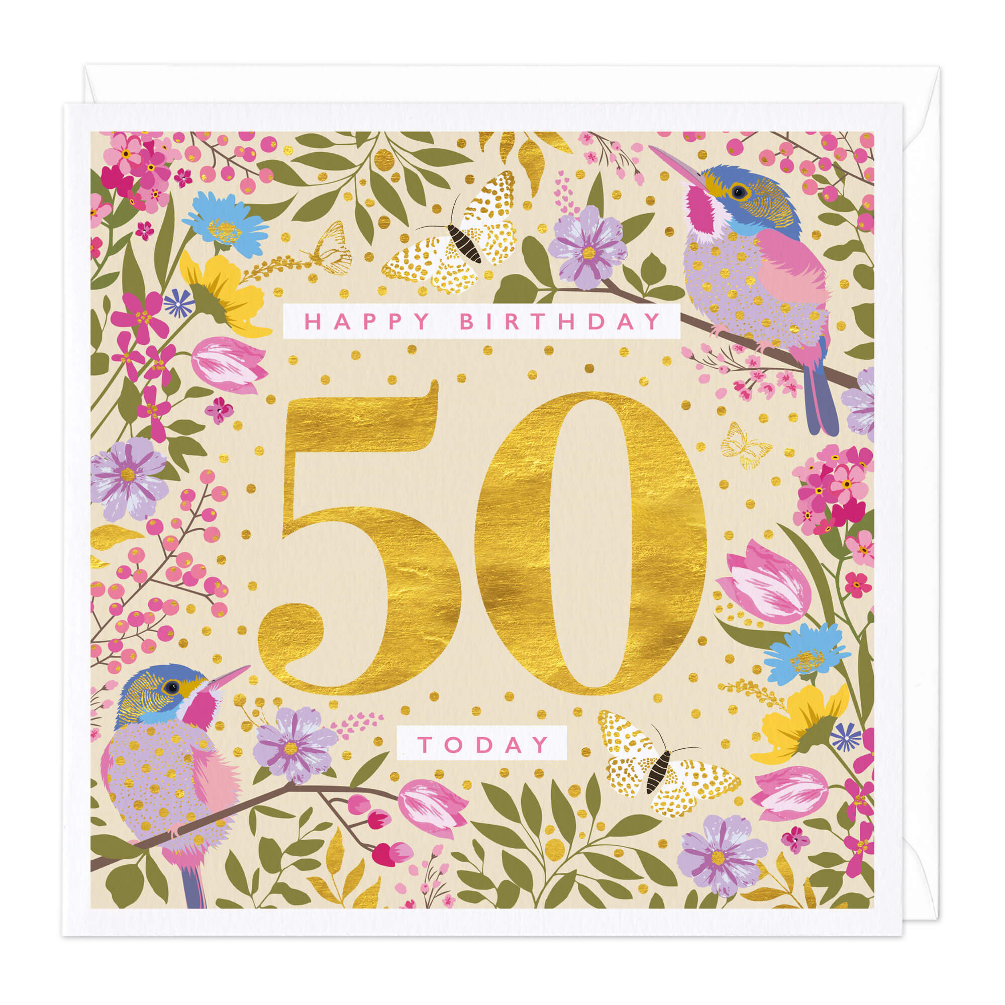 Bright And Beautiful 50 Today Birthday Card