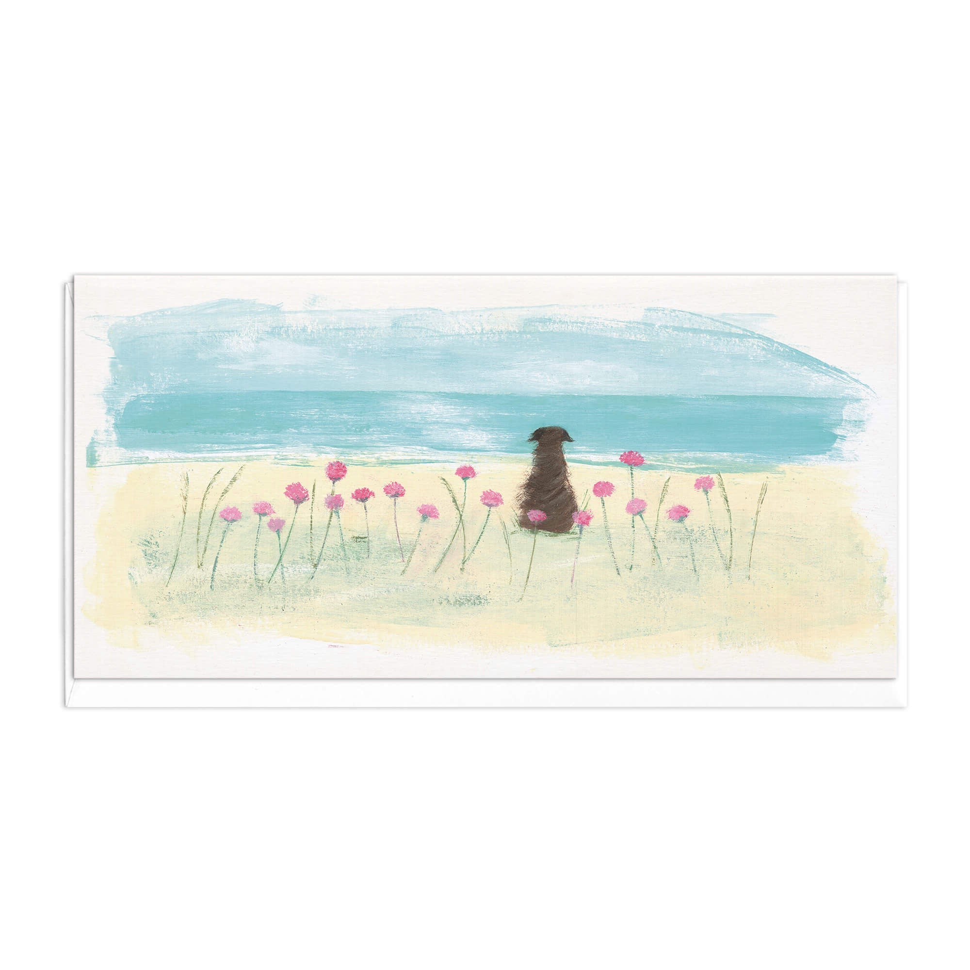 Dog In The Sea Pinks Slim Art Card