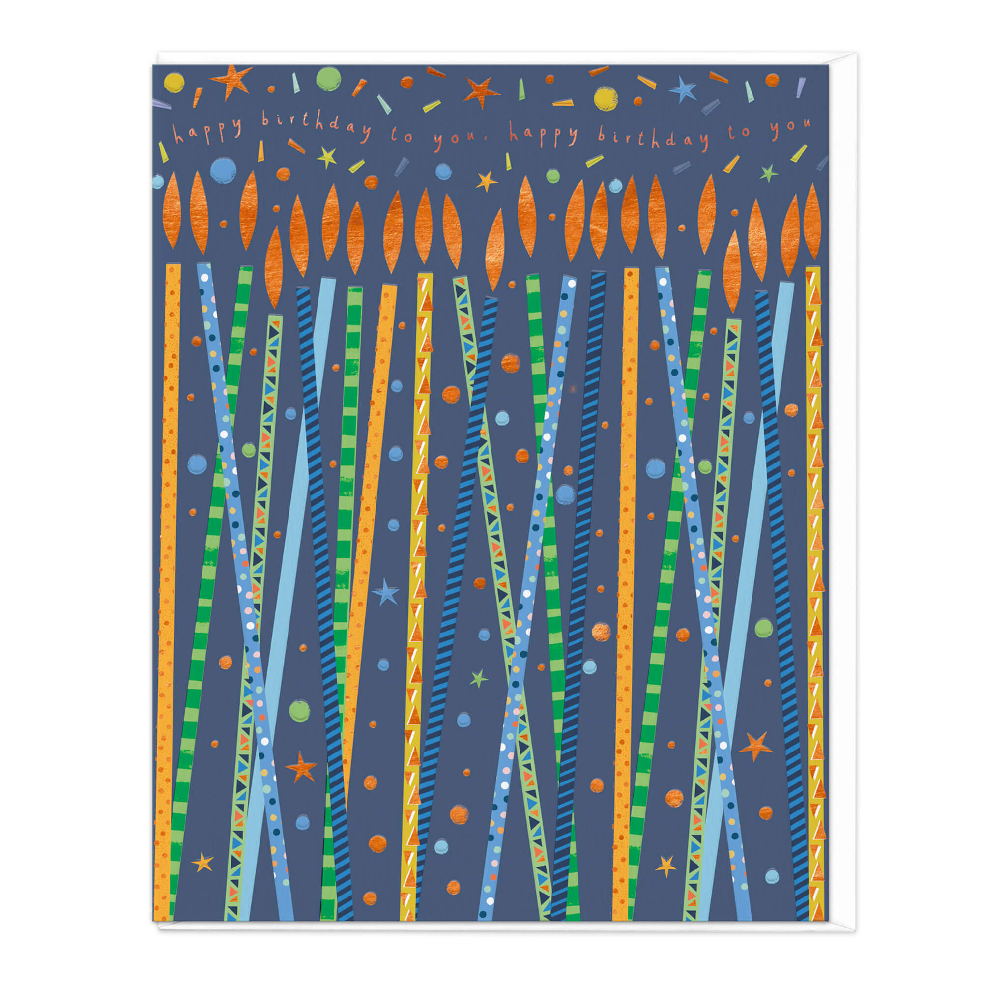 Copper Candles Birthday Card