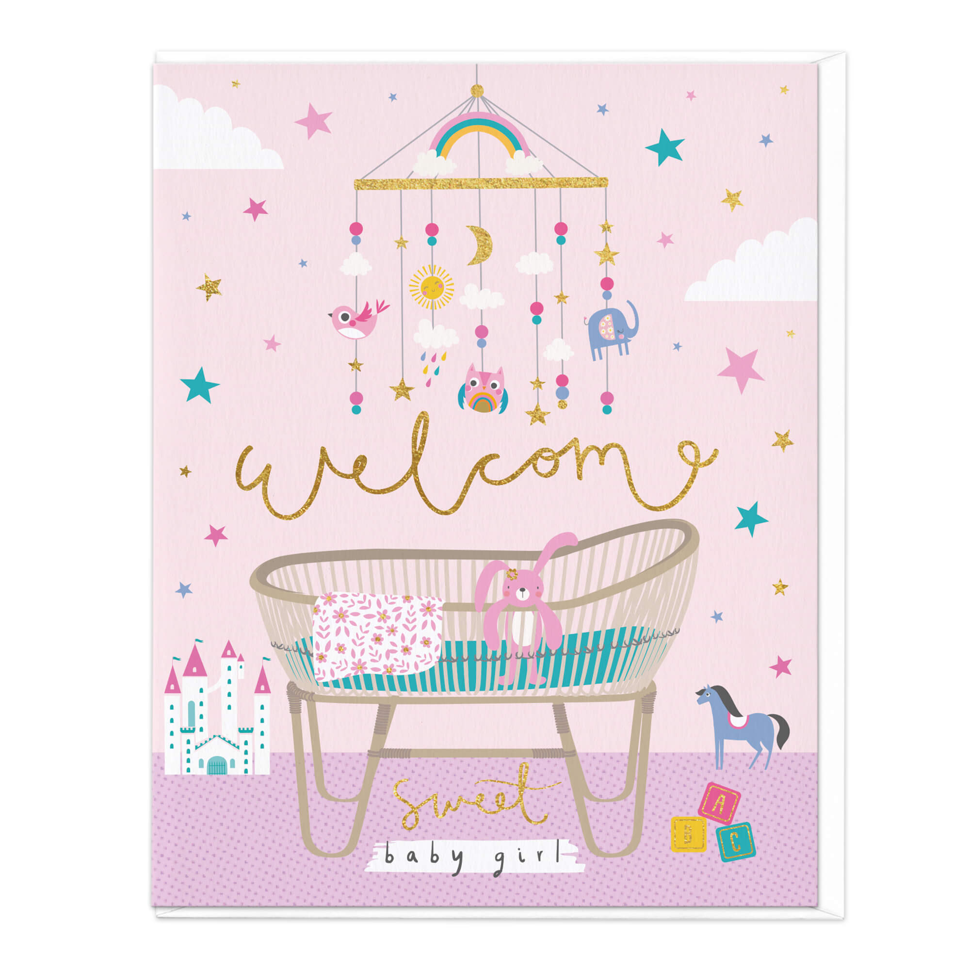 Sweet Baby Girl New Baby Card