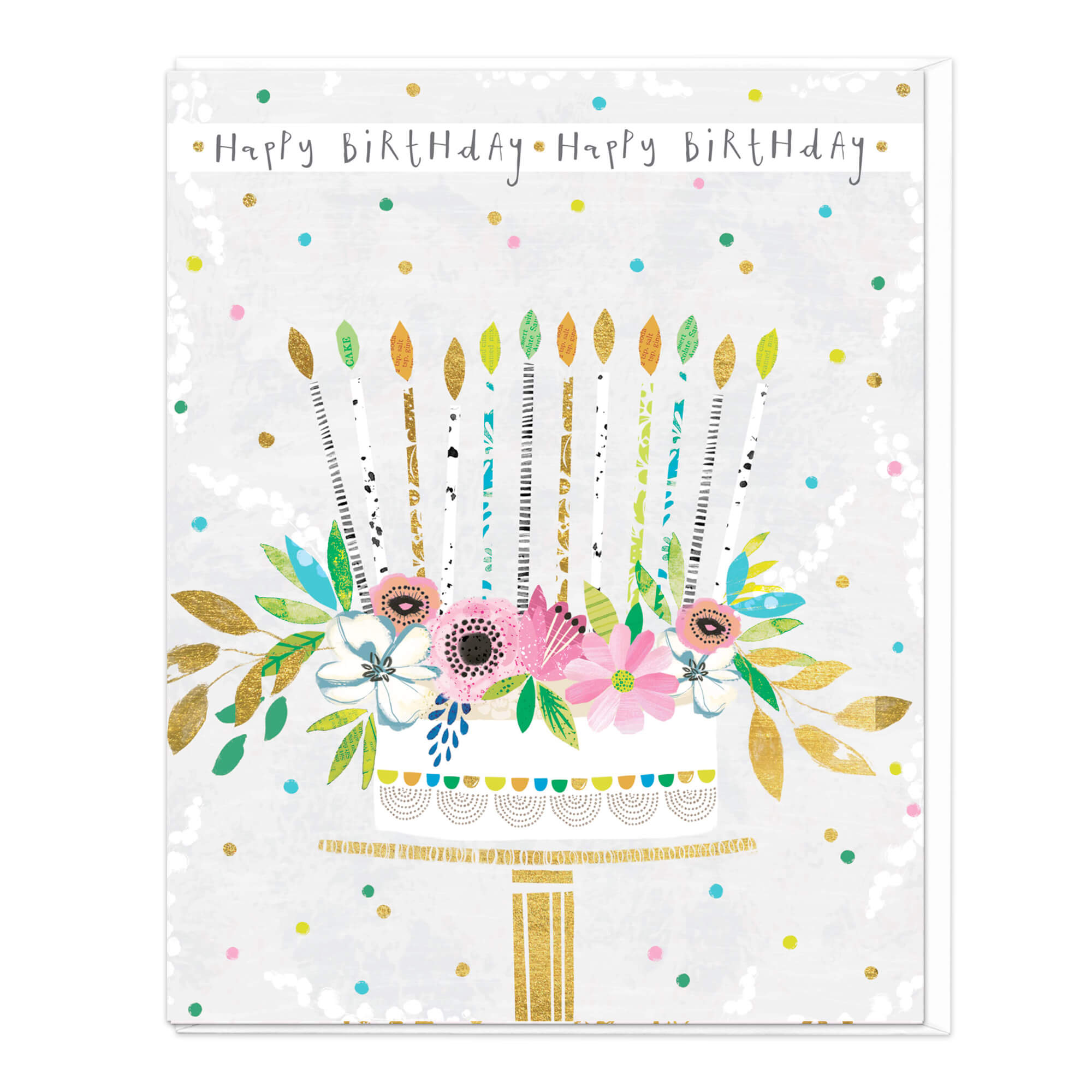 Floral Cake Birthday Card