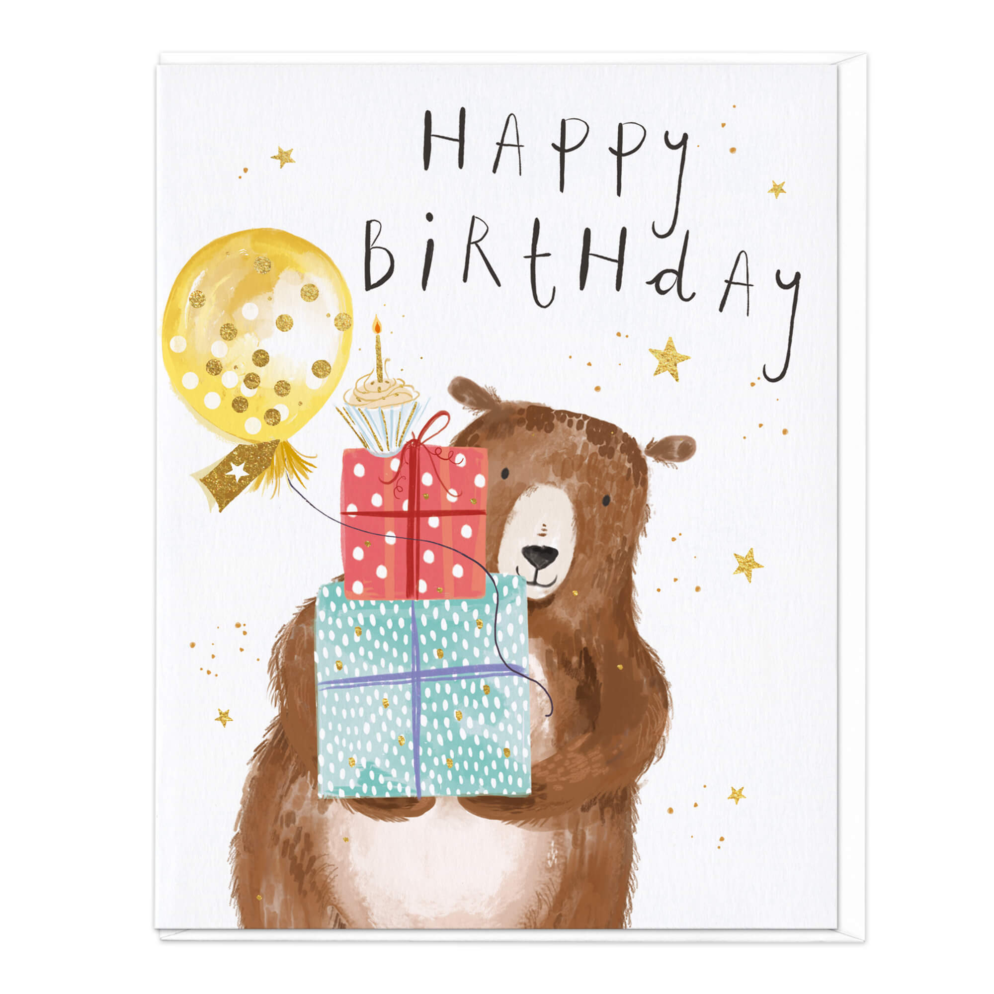 Bear Bearing Presents Birthday Card