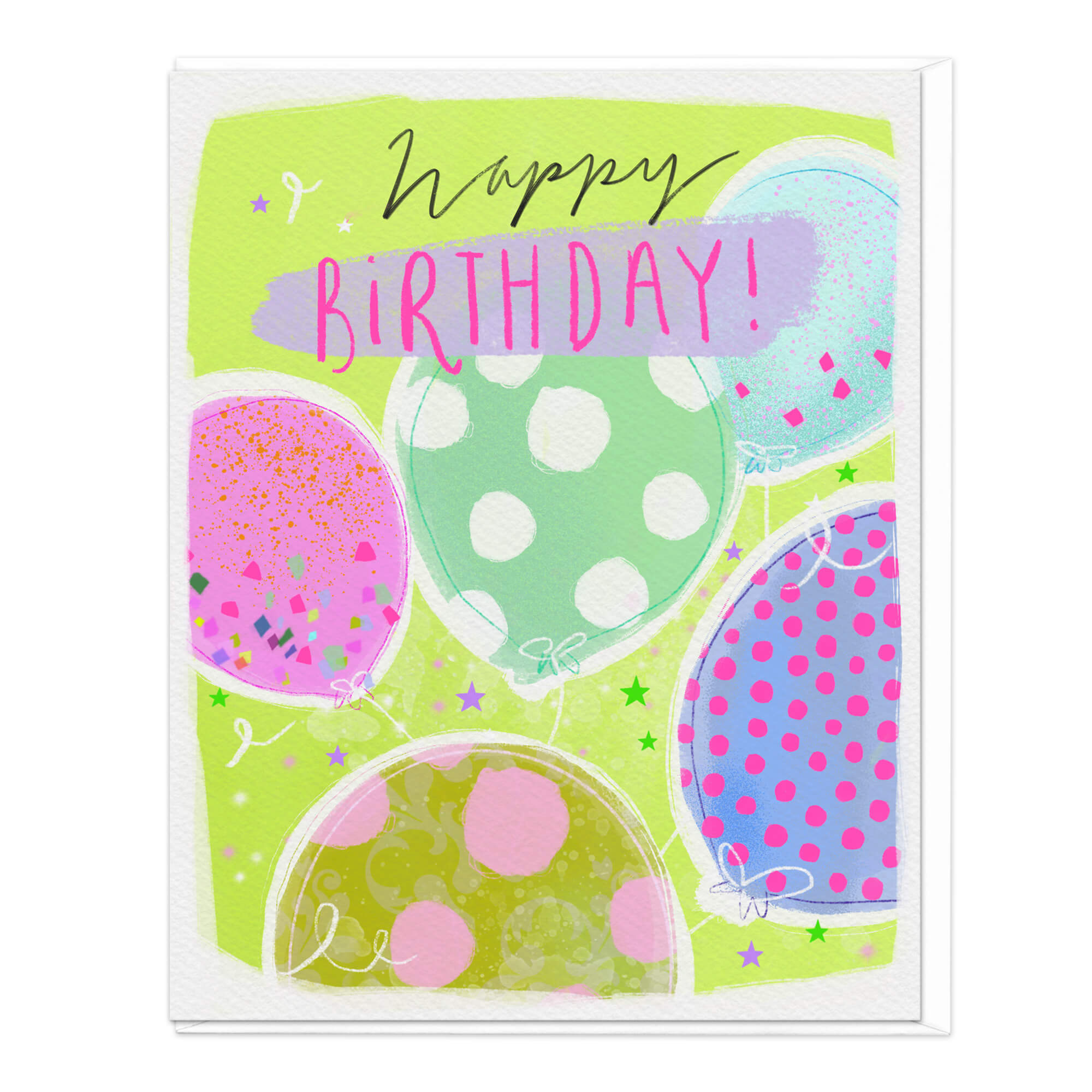 Funky Balloons Birthday Card