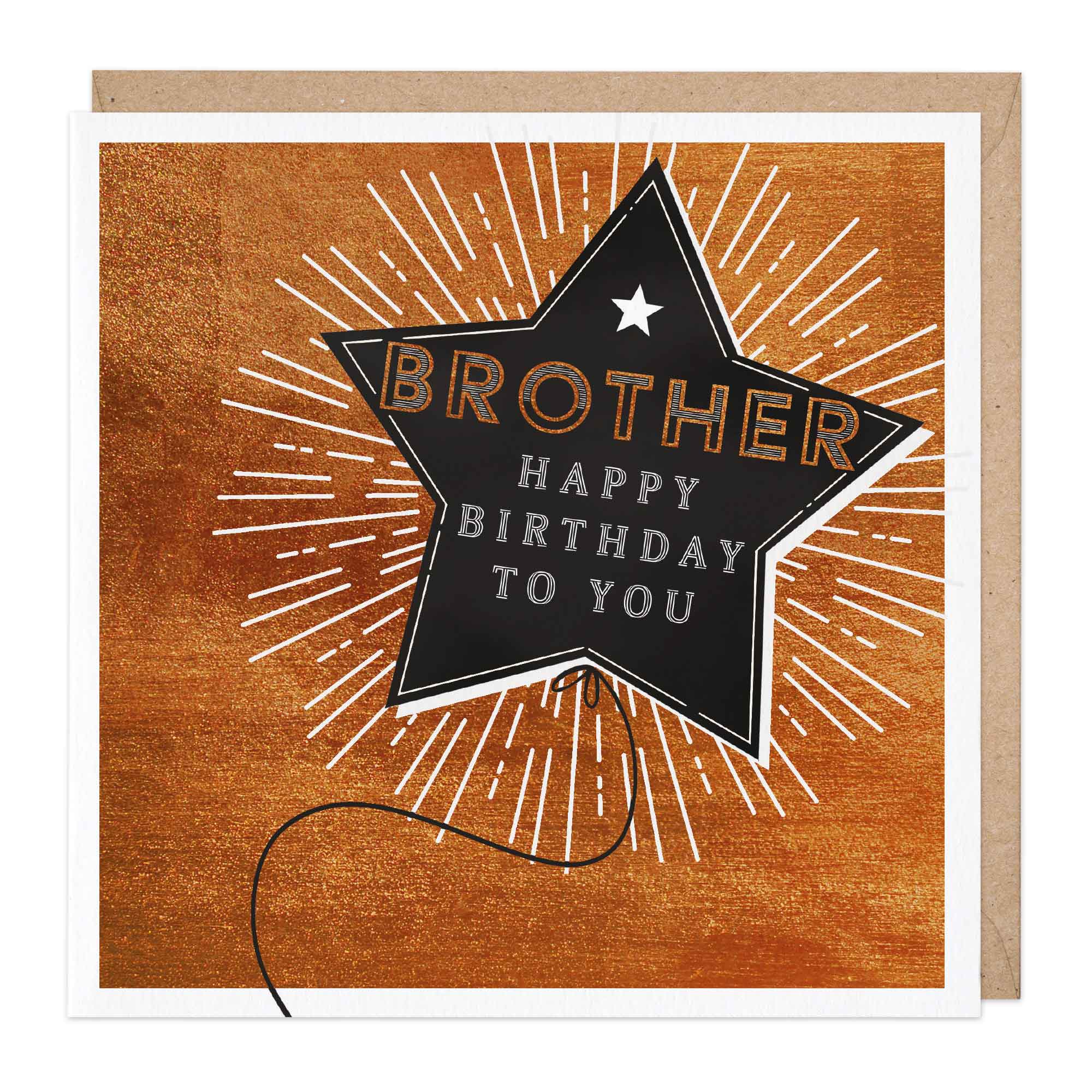 Star Brother Birthday Card