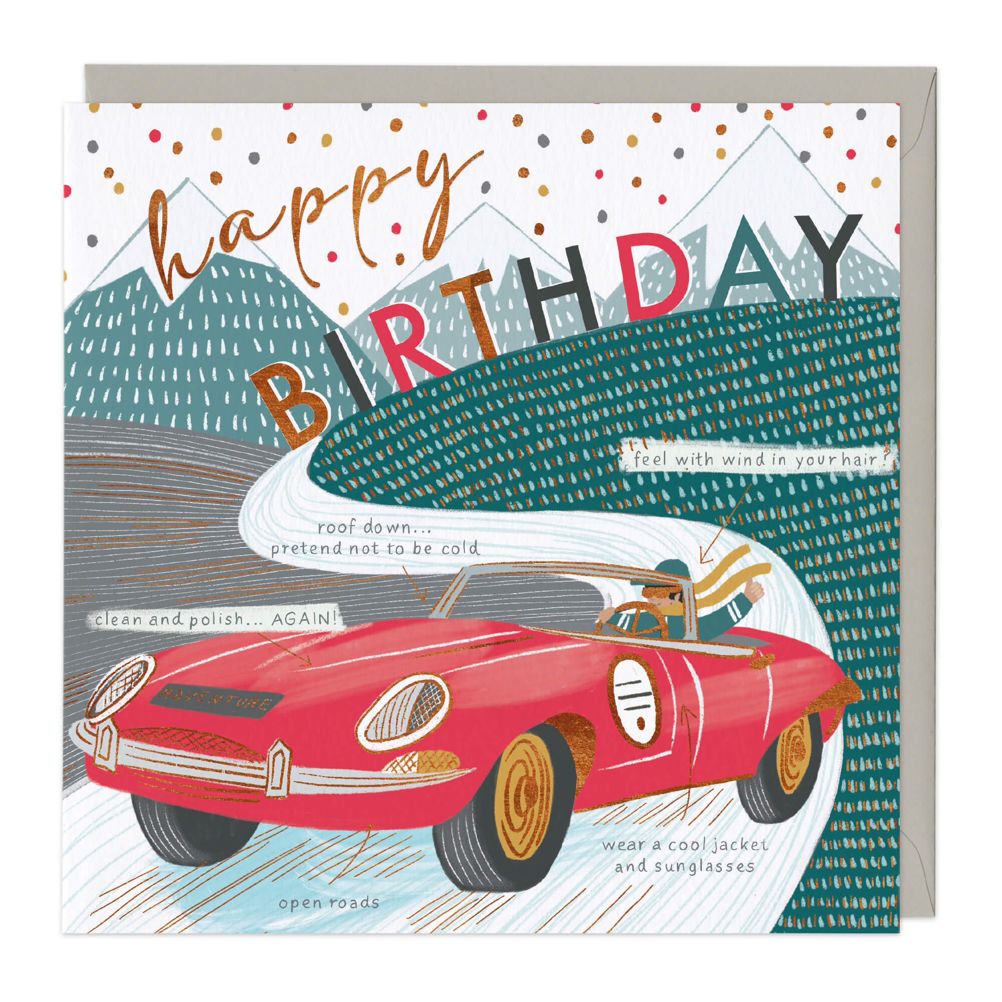 Sports Car Birthday Card