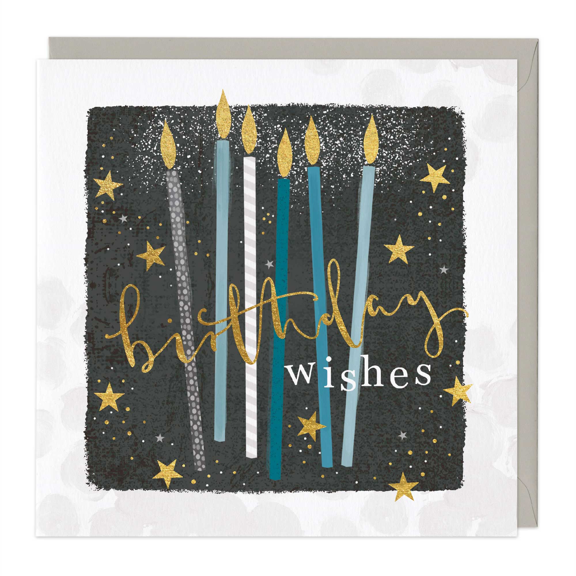 Candles And Stars Birthday Card