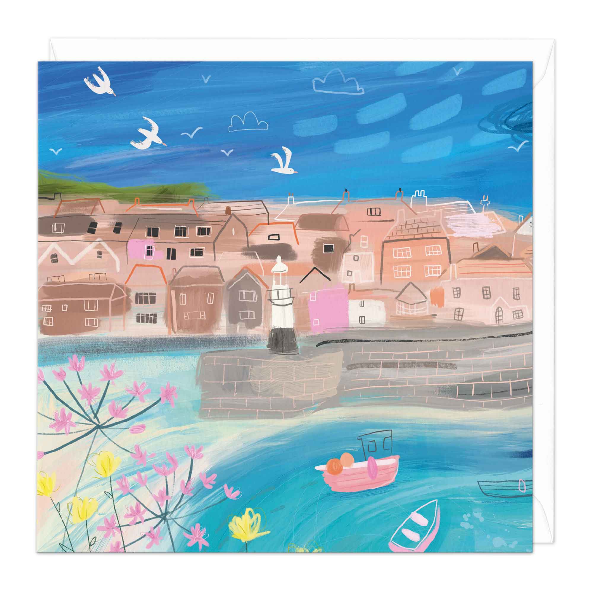St Ives Harbour Art Card