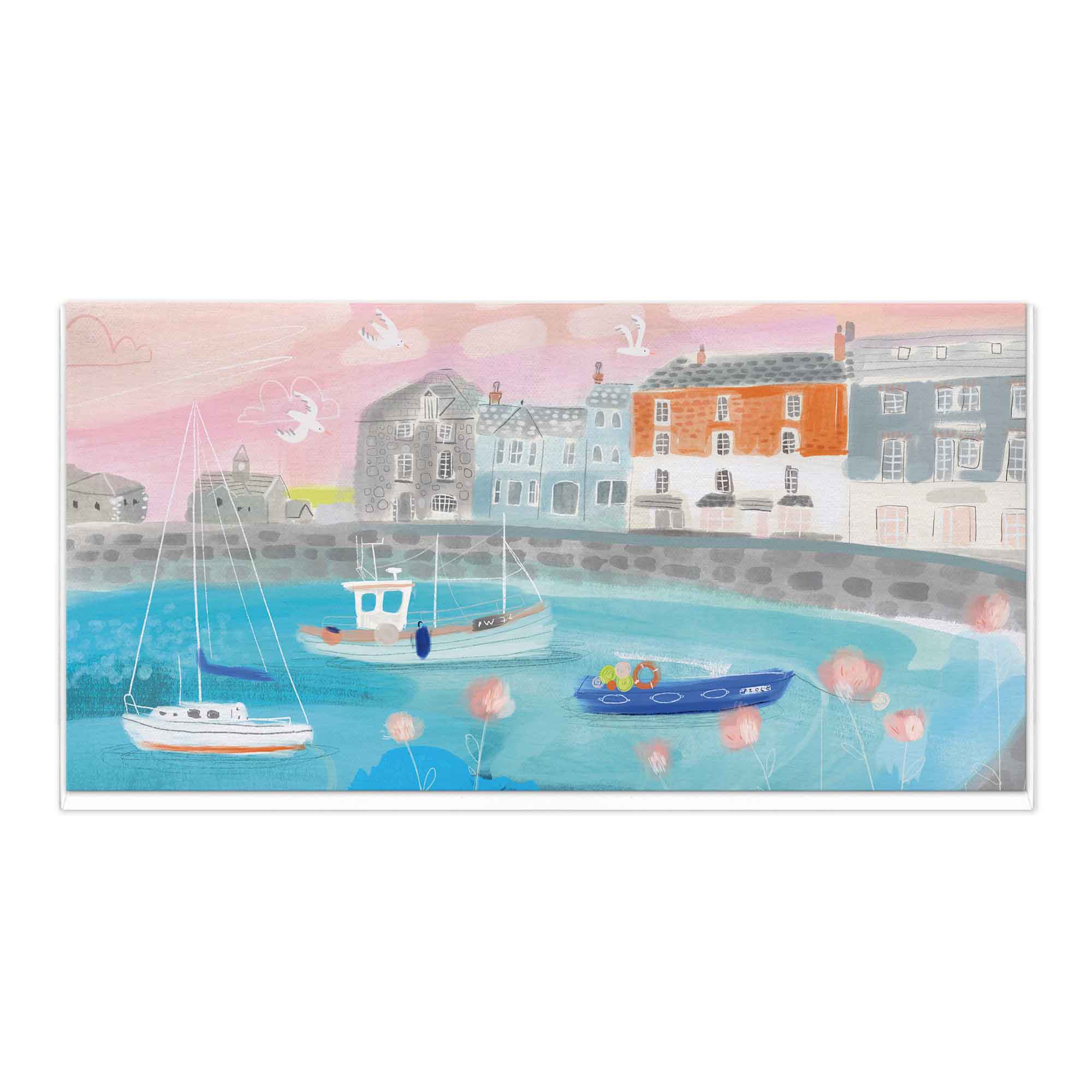 Padstow Harbour Landscape Art Card