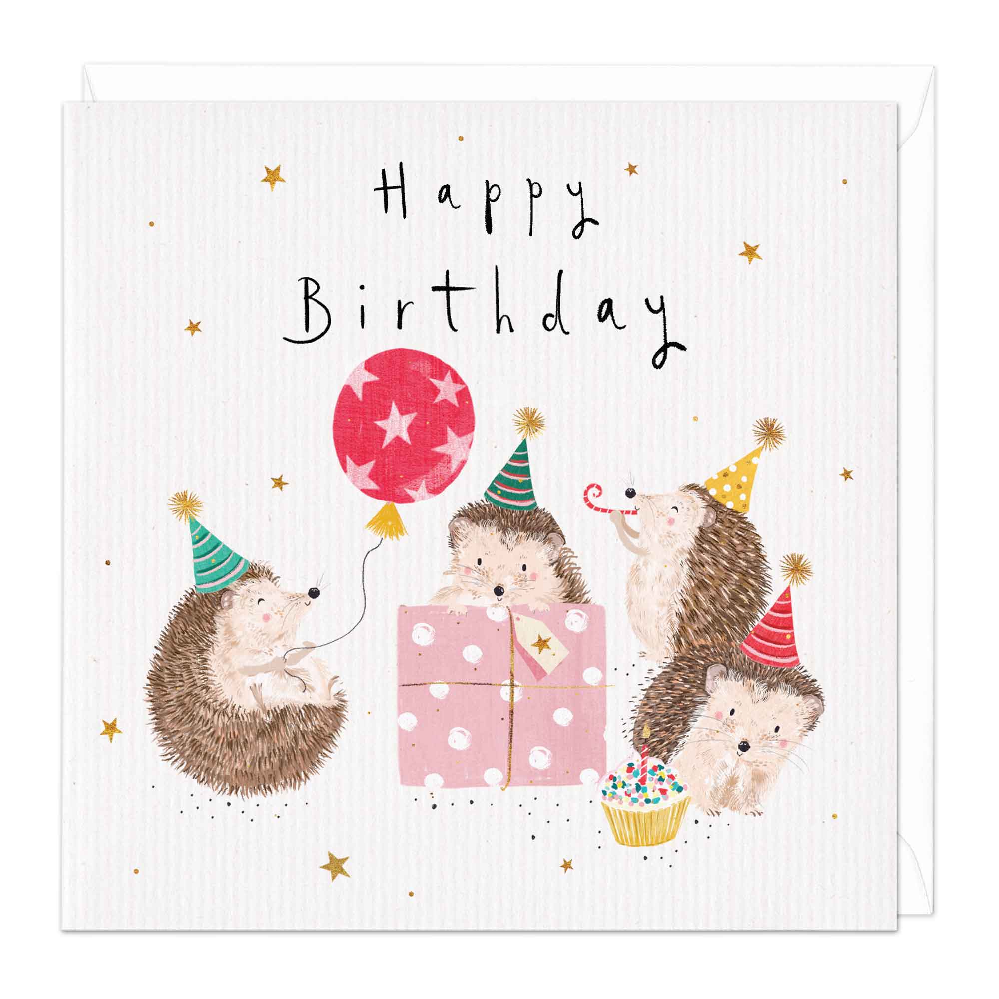Hedgehog Party Happy Birthday Card
