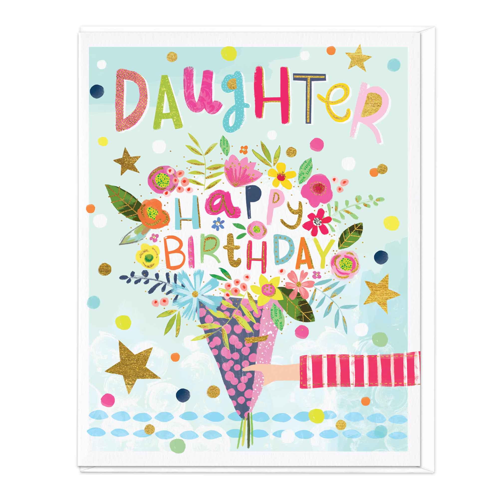 Daughter Birthday Flowers Card