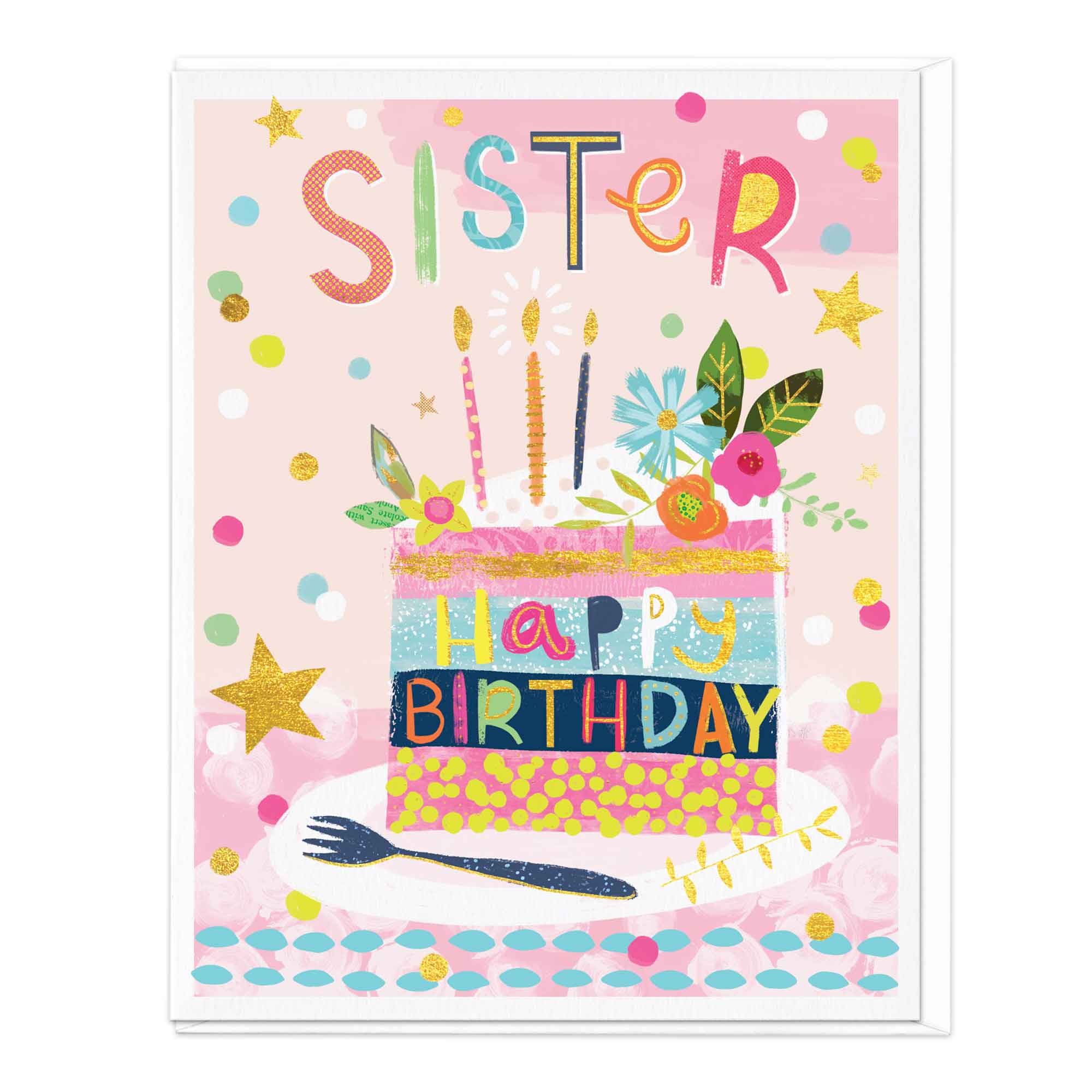 Sister Birthday Cake Card