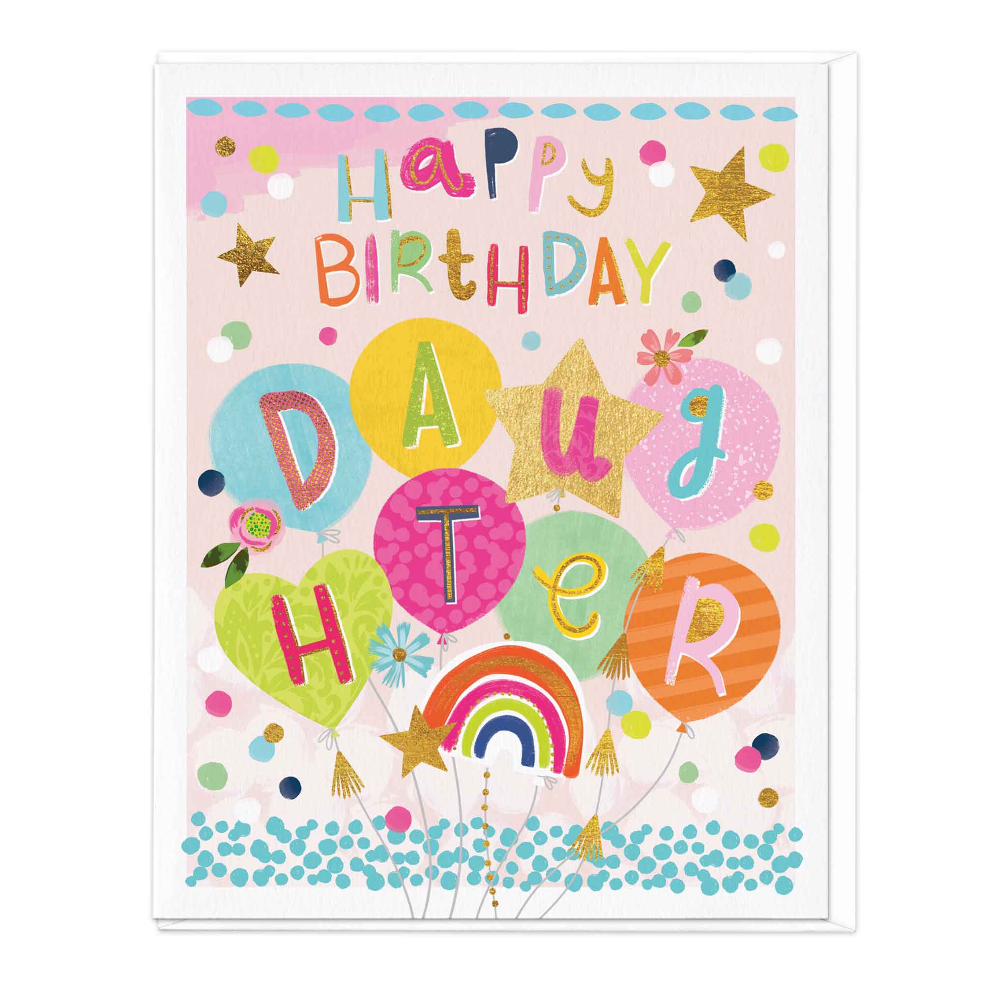 Daughter Birthday Balloons Card