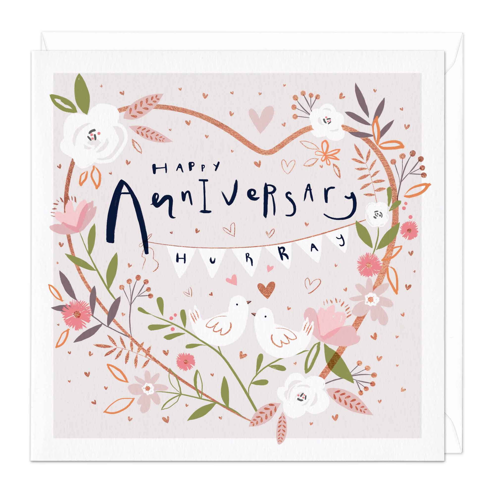 Anniversary Hurray Floral Card