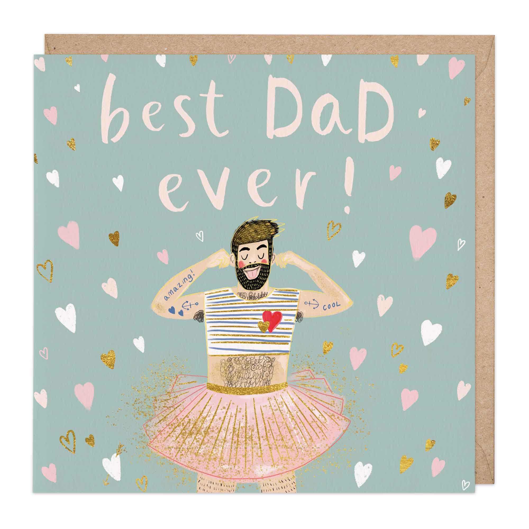 Best Dad Tutu Card