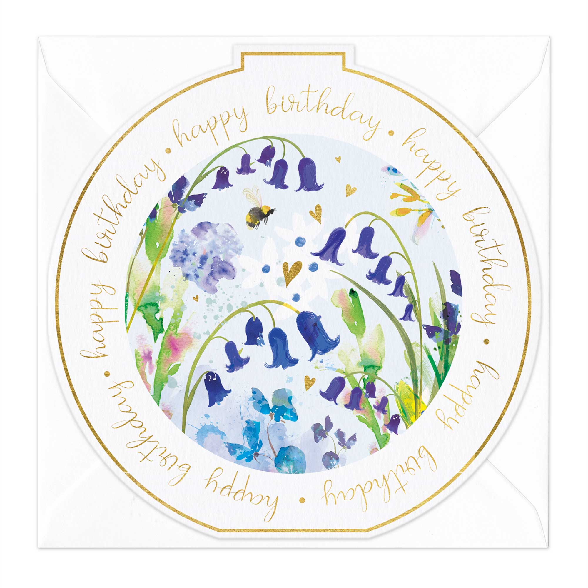 Bluebells Birthday Round Card