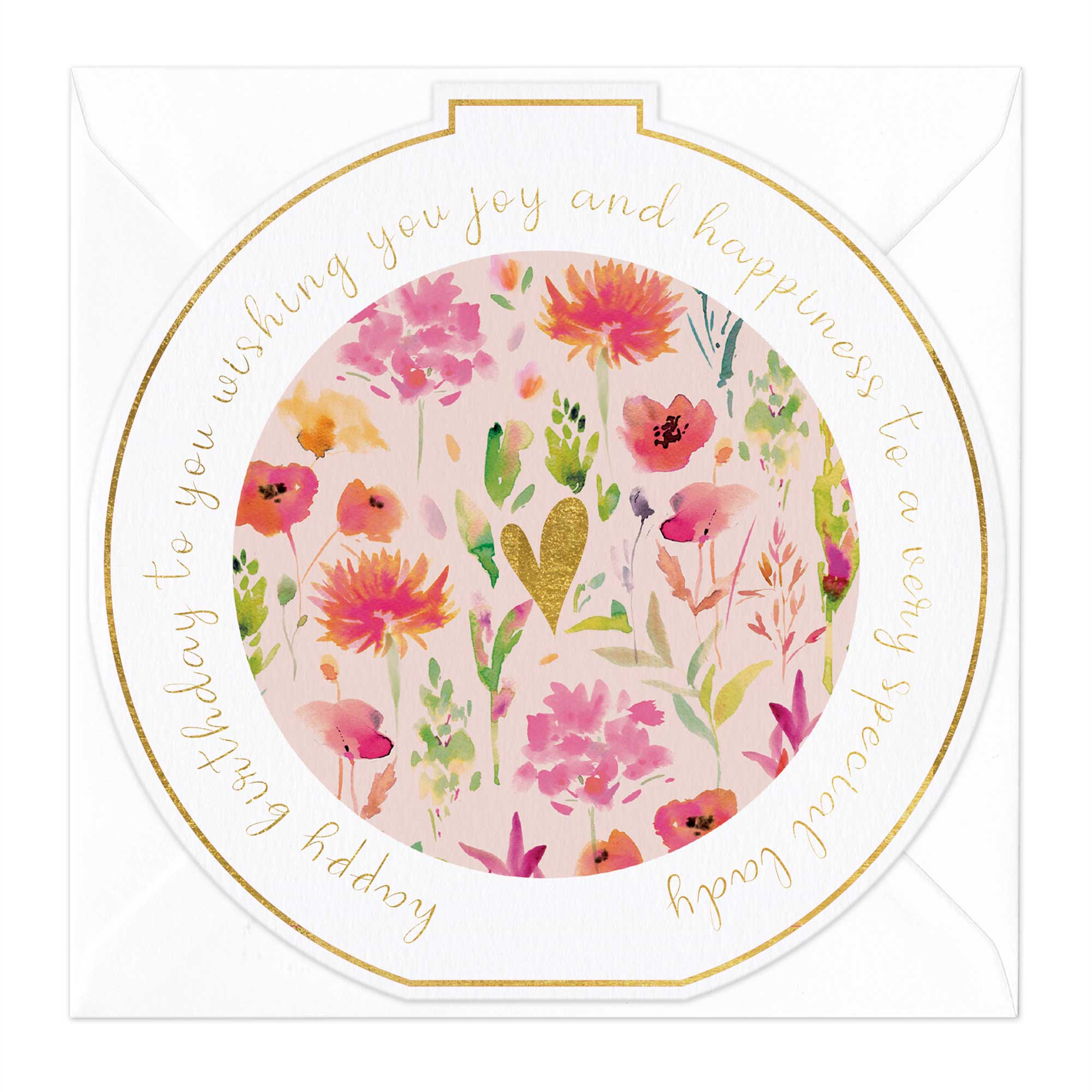 Poppies Birthday Round Card