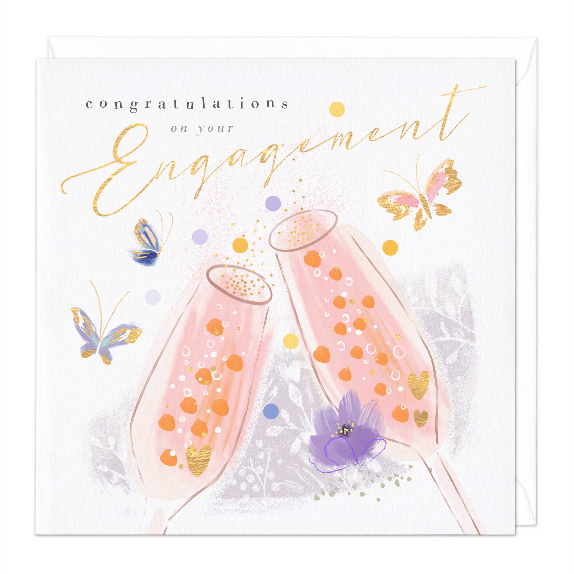 Bubbly Butterflies Engagement Card