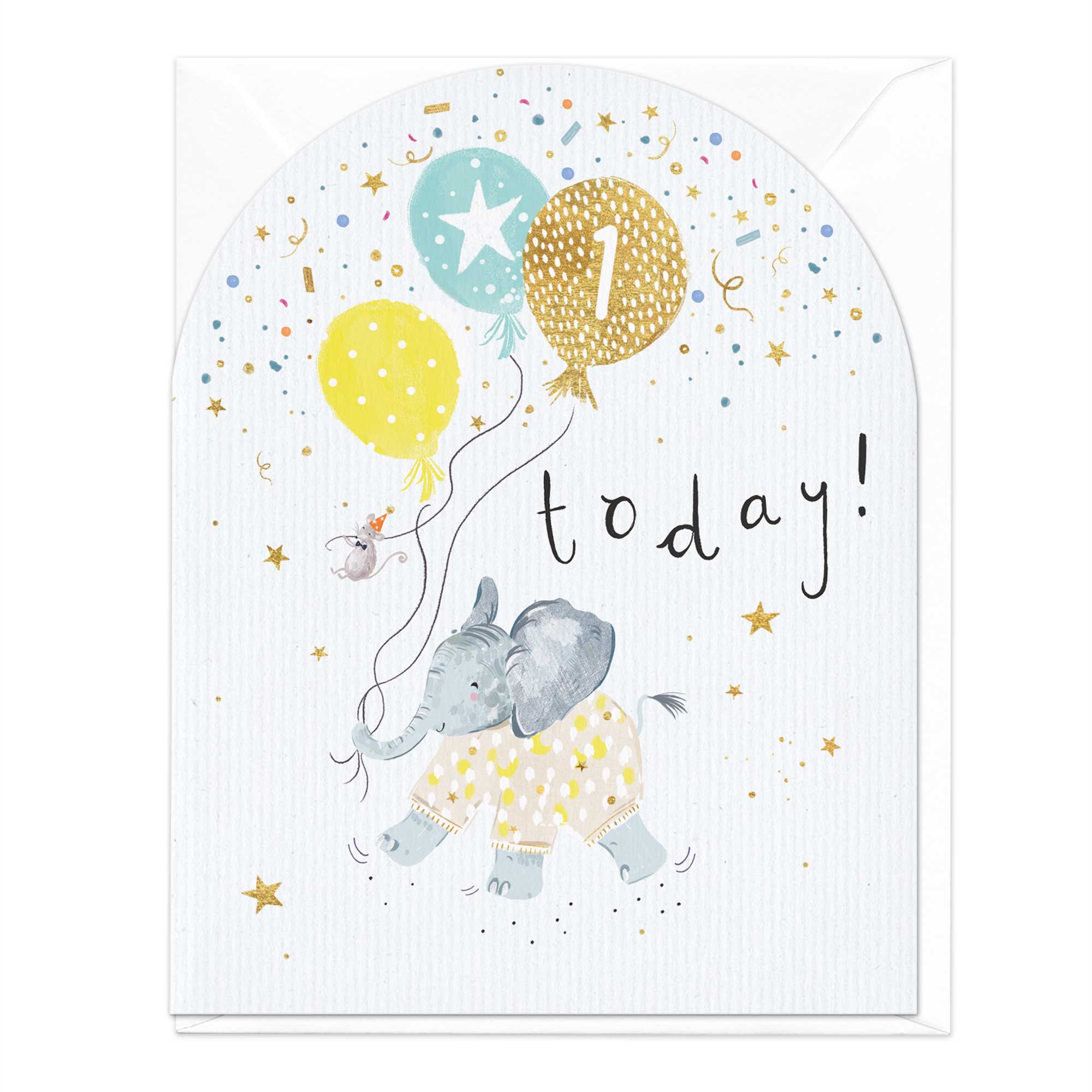 1 Today Elephant Birthday Card