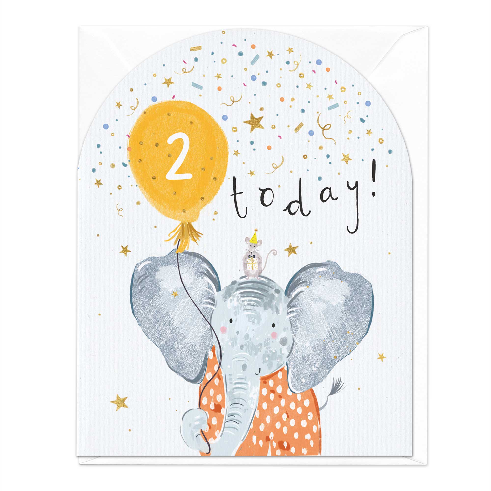 2 Today Elephant Birthday Card