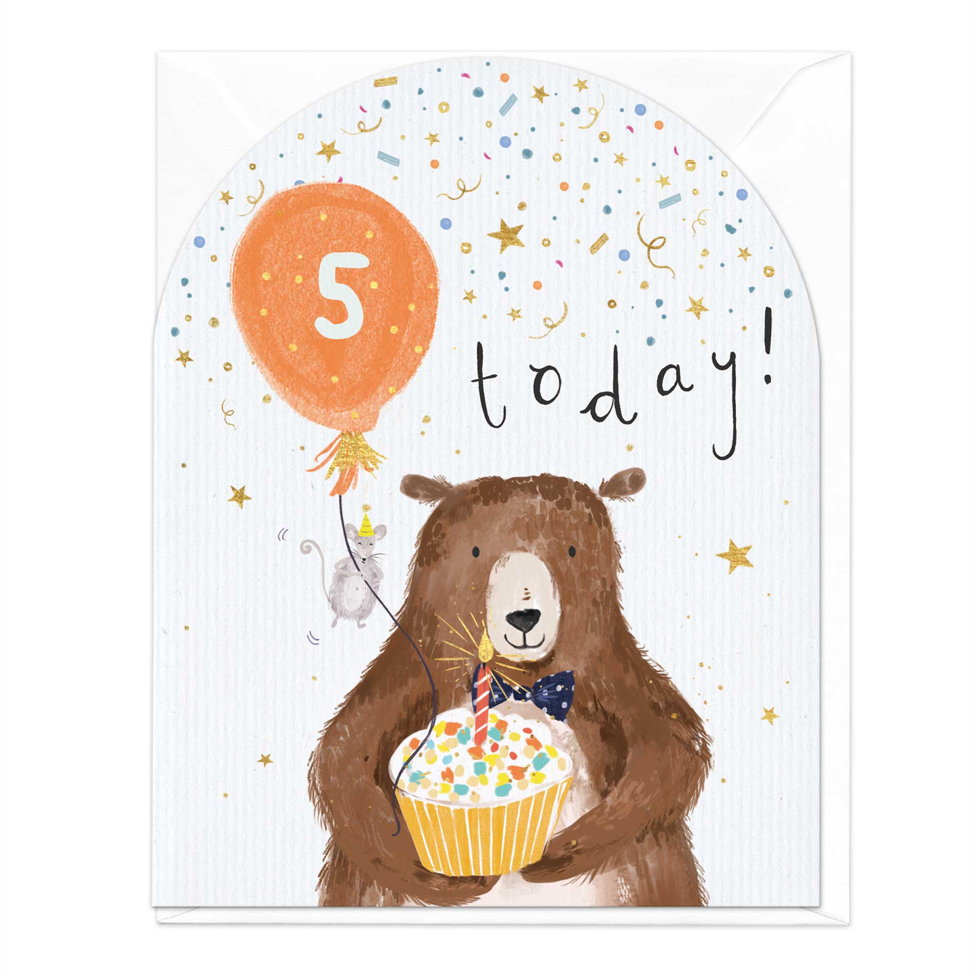 5 Today Bear Birthday Card