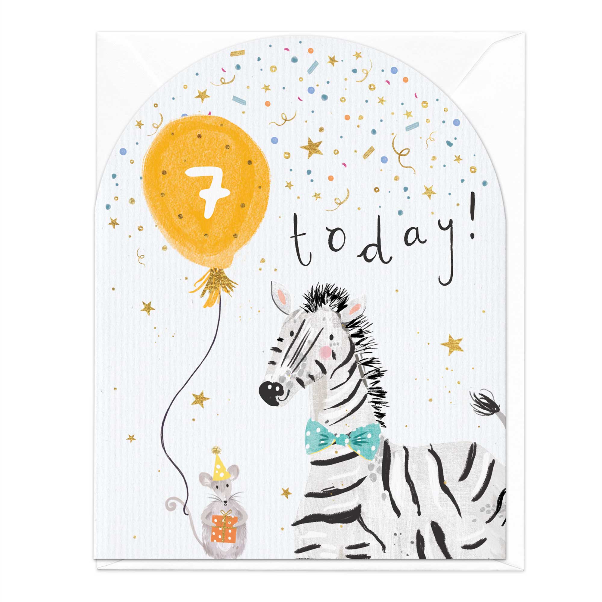 7 Today Zebra Birthday Card