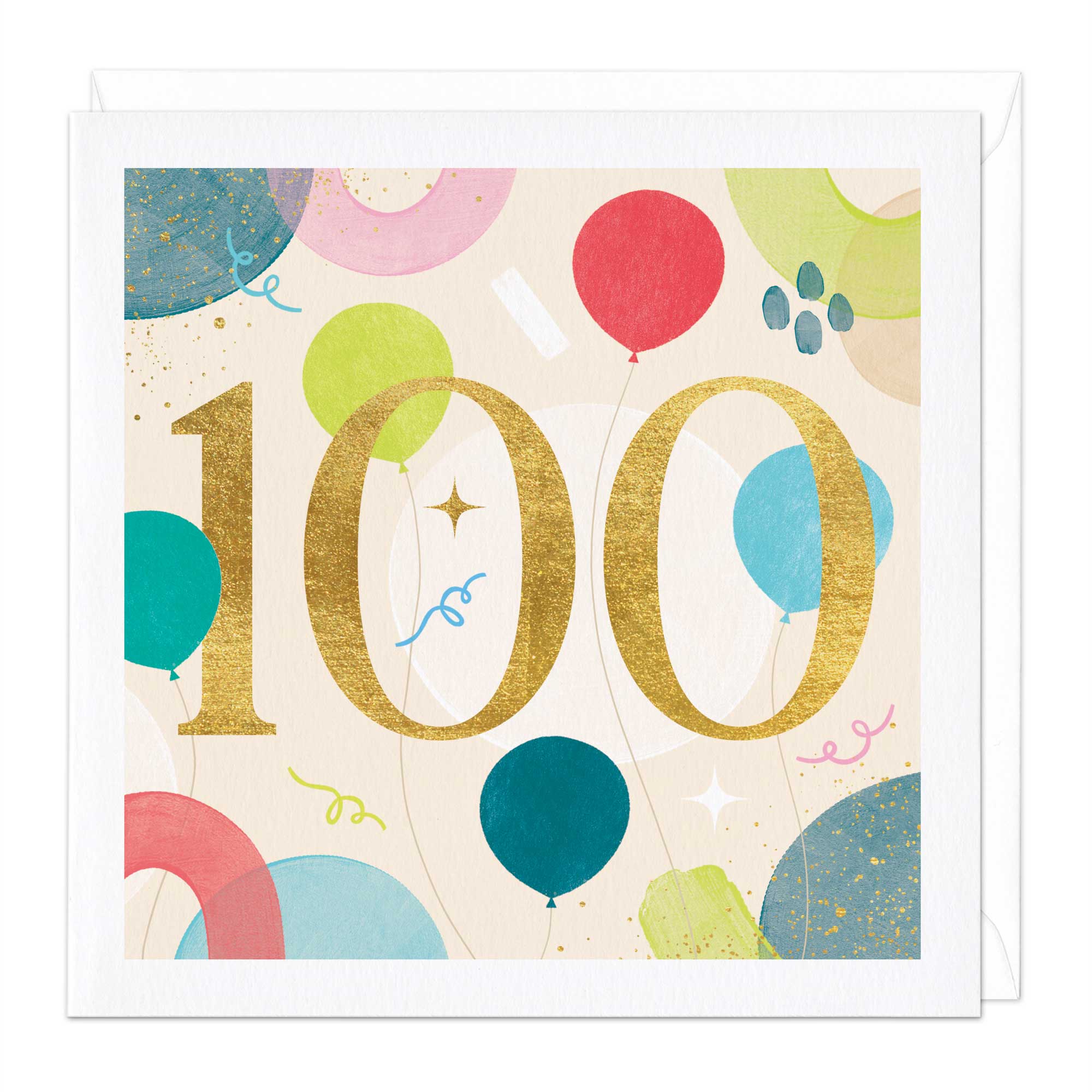 100th Balloons Birthday Card