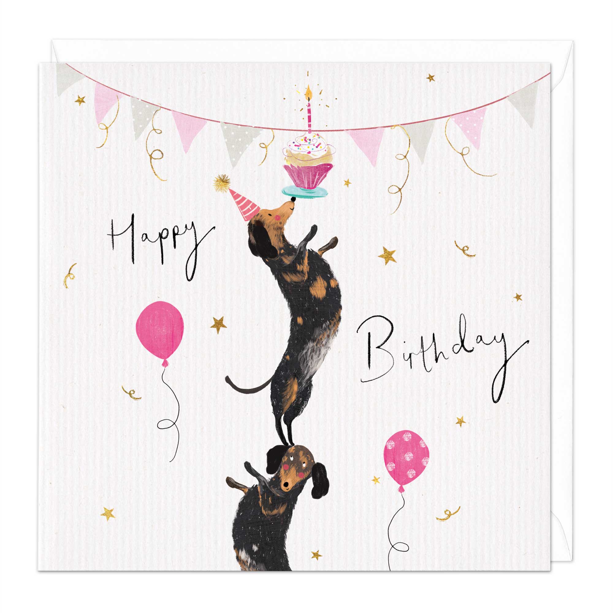 Sausage Dog Circus Birthday Card