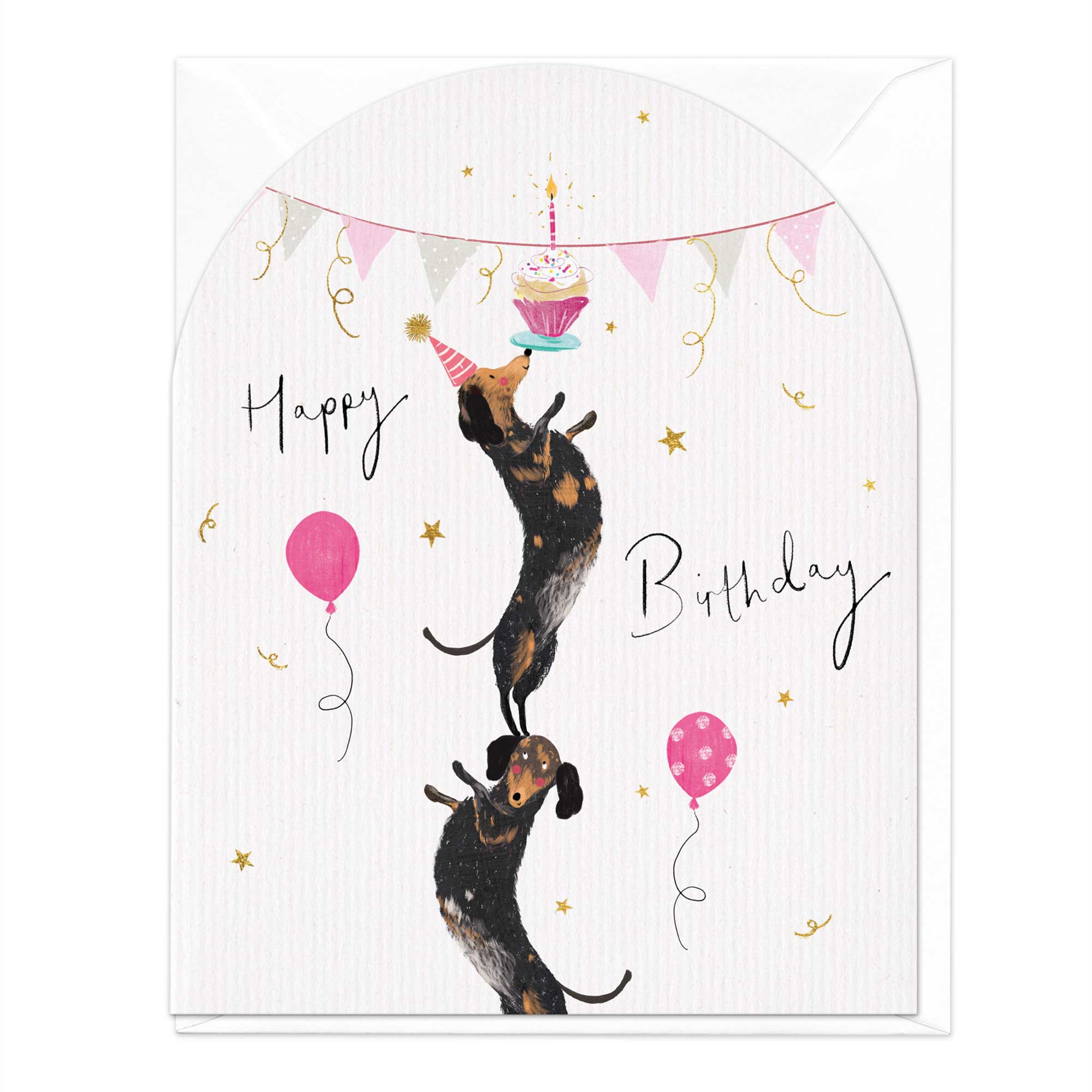 Sausage Dogs Birthday Arch Card