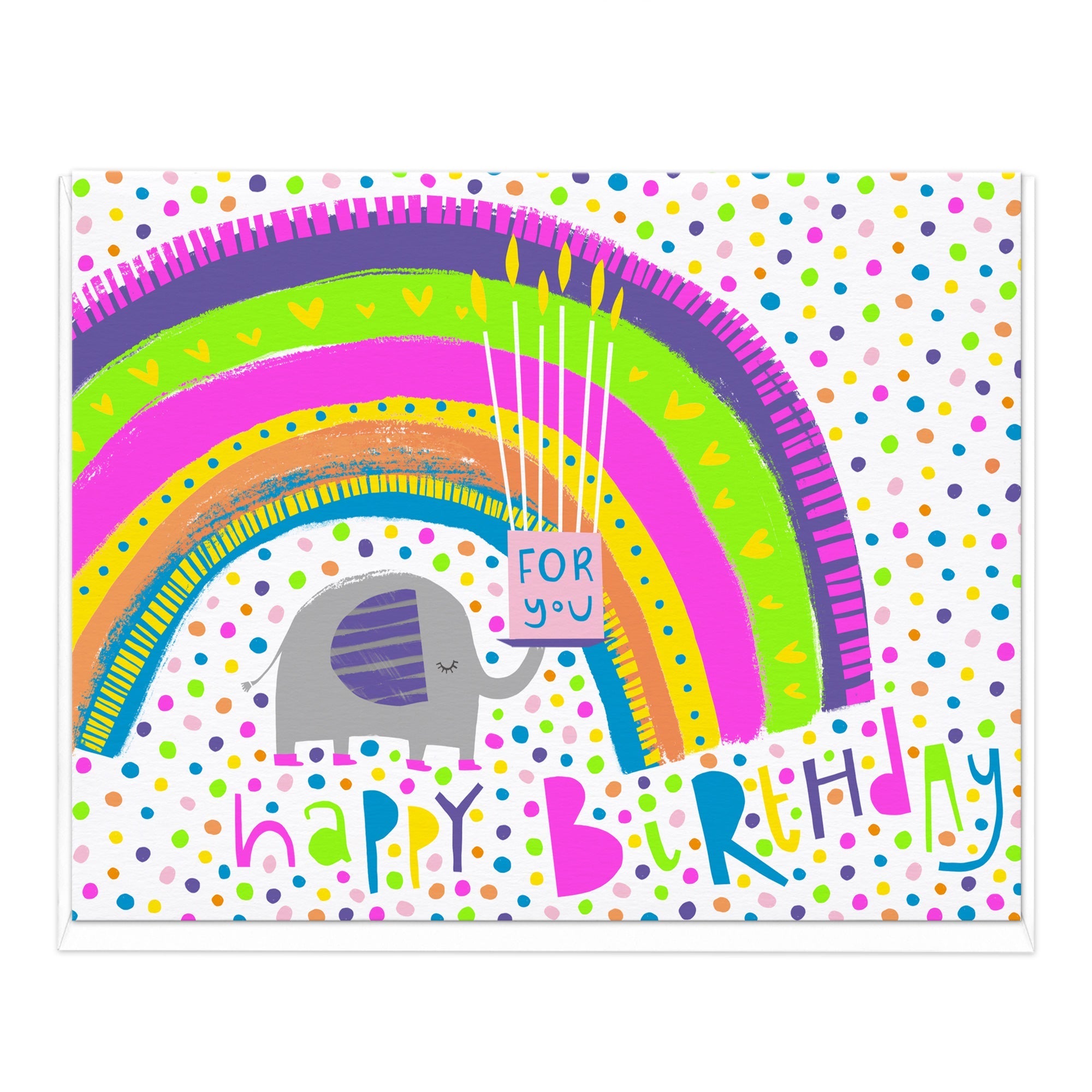 Neon Rainbow Birthday Card